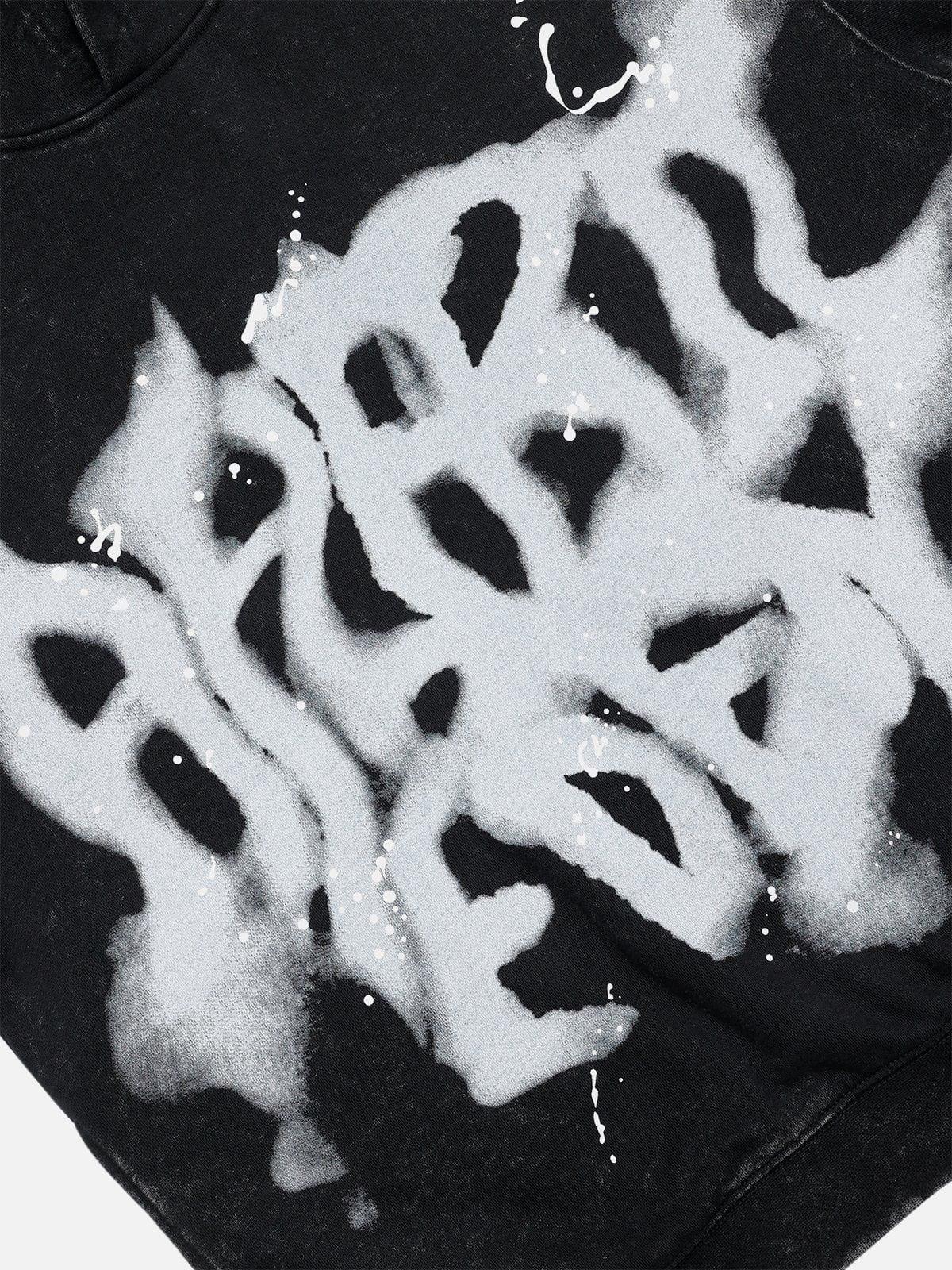Aelfric Eden Abstract Graphic Washed Hoodie Product Image