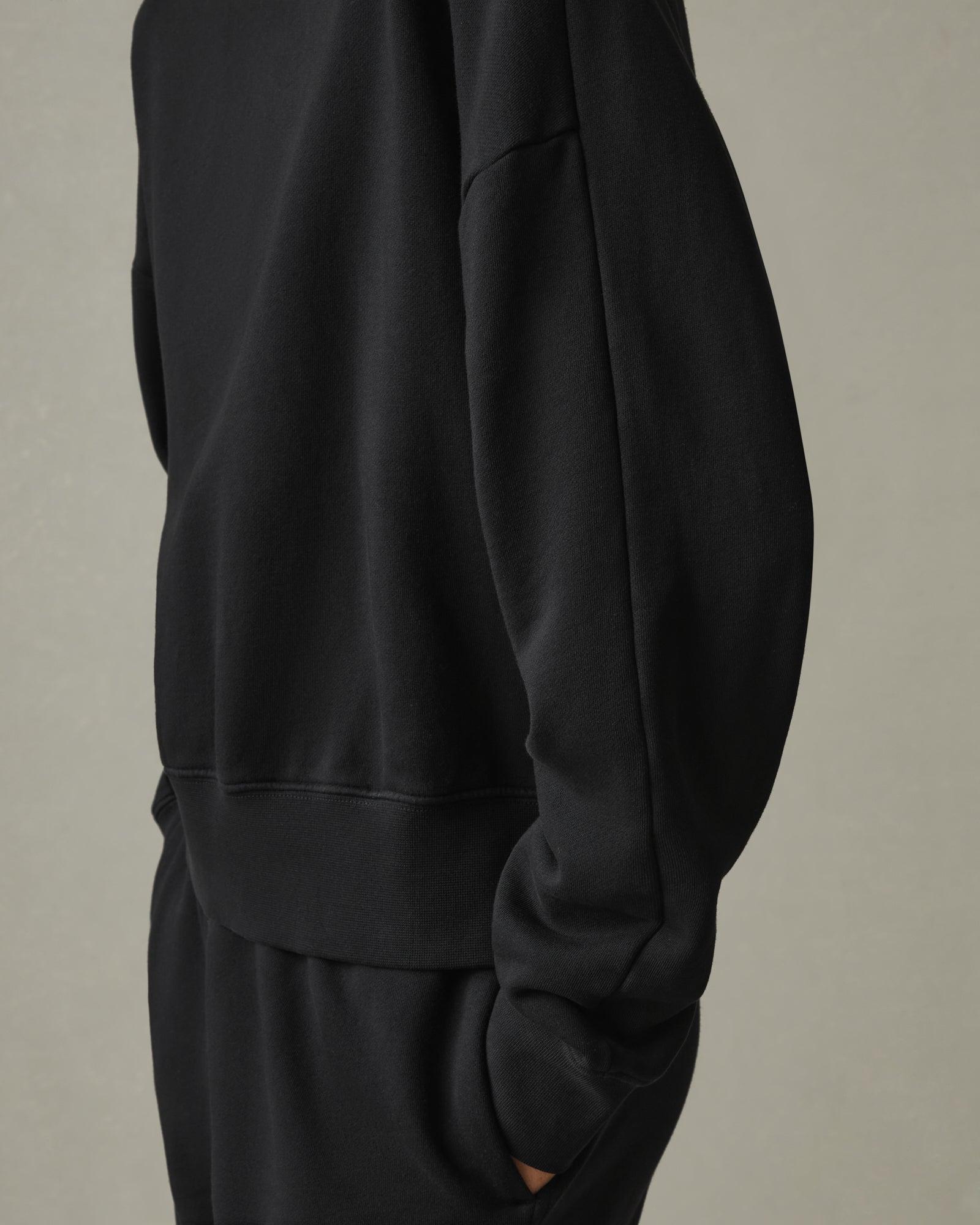 Women's Premium Midweight Oversized Crew - Black Female Product Image