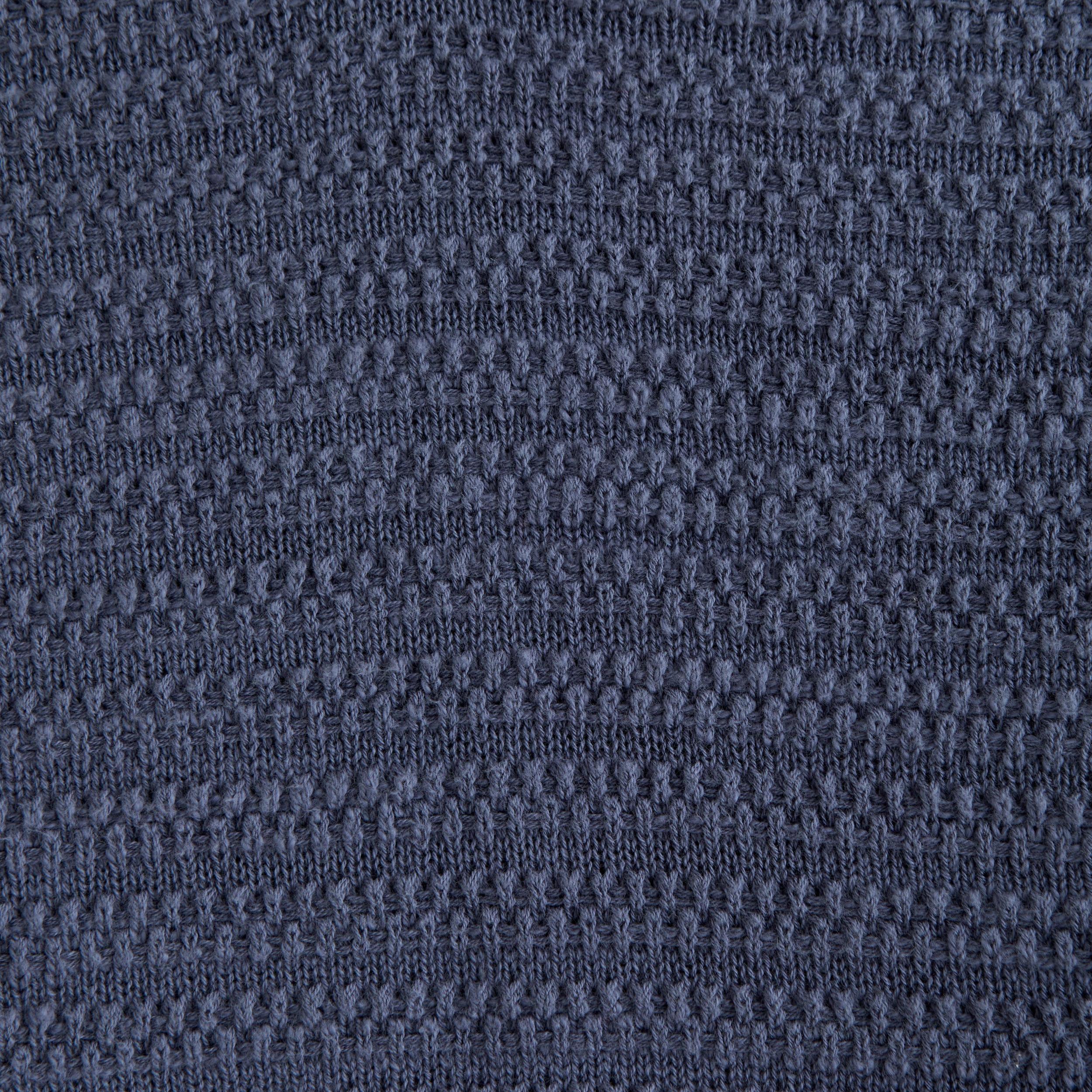 Textural Striped Johnny Collar Sweater Polo Product Image