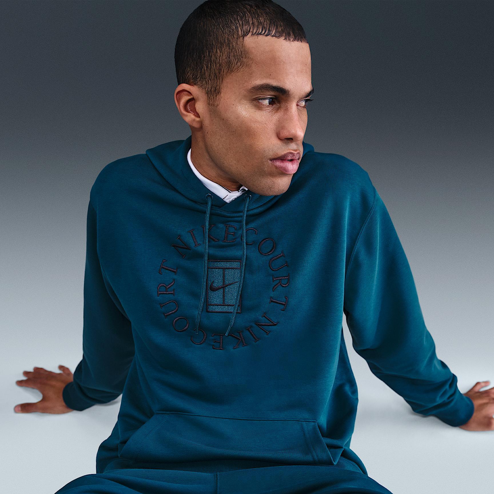 Nike Men's Court Heritage Dri-FIT French Terry Tennis Pullover Hoodie Product Image