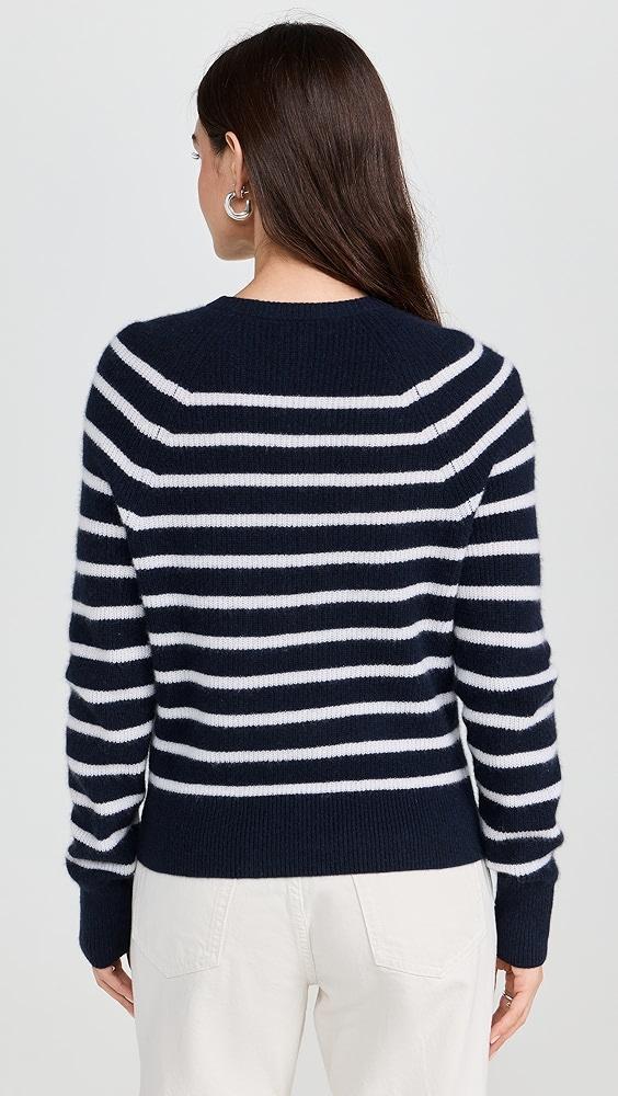White + Warren Cashmere Ribbed Button Henley | Shopbop Product Image