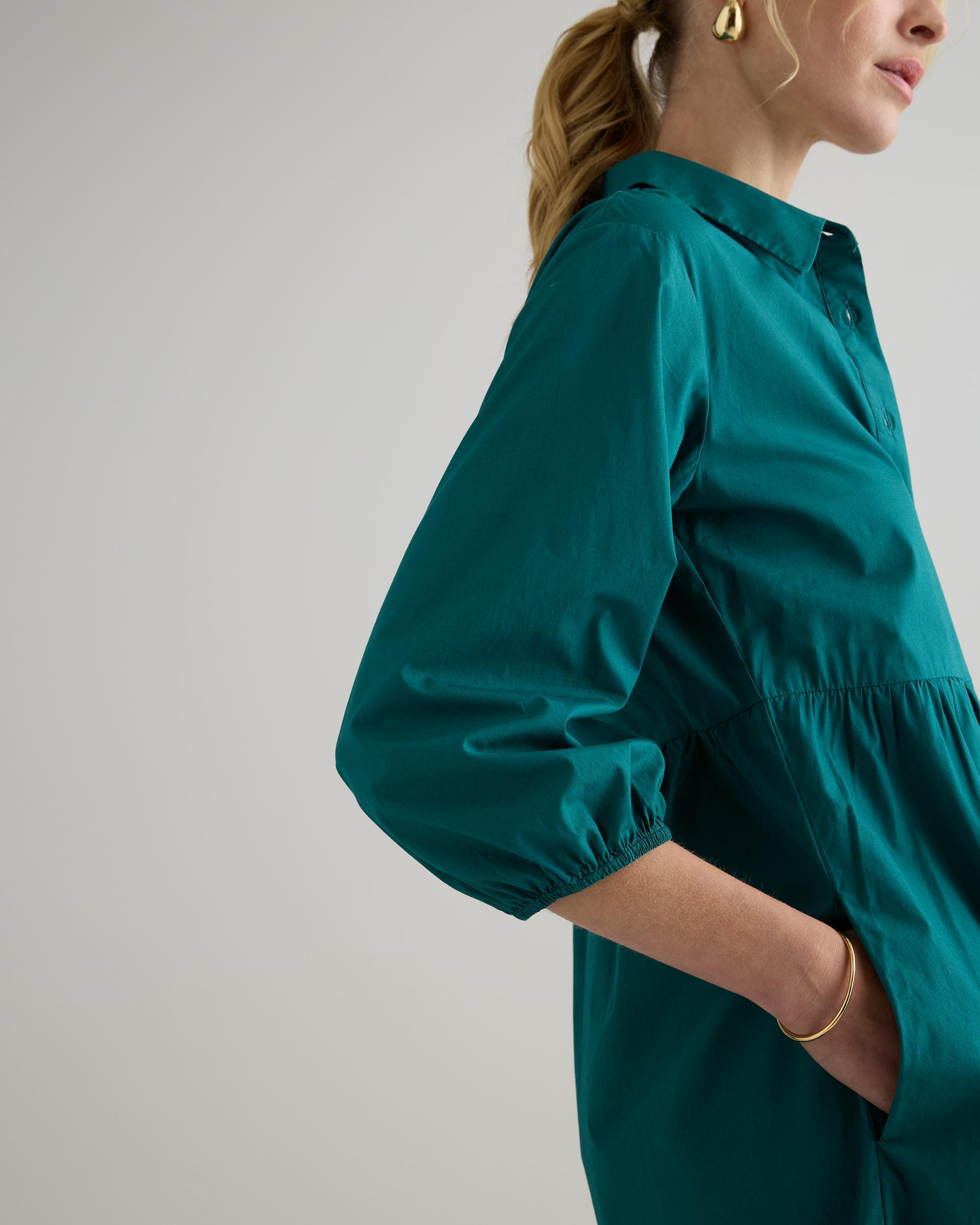Quince | Women's Poplin Midi Tunic Dress Organic Cotton Product Image