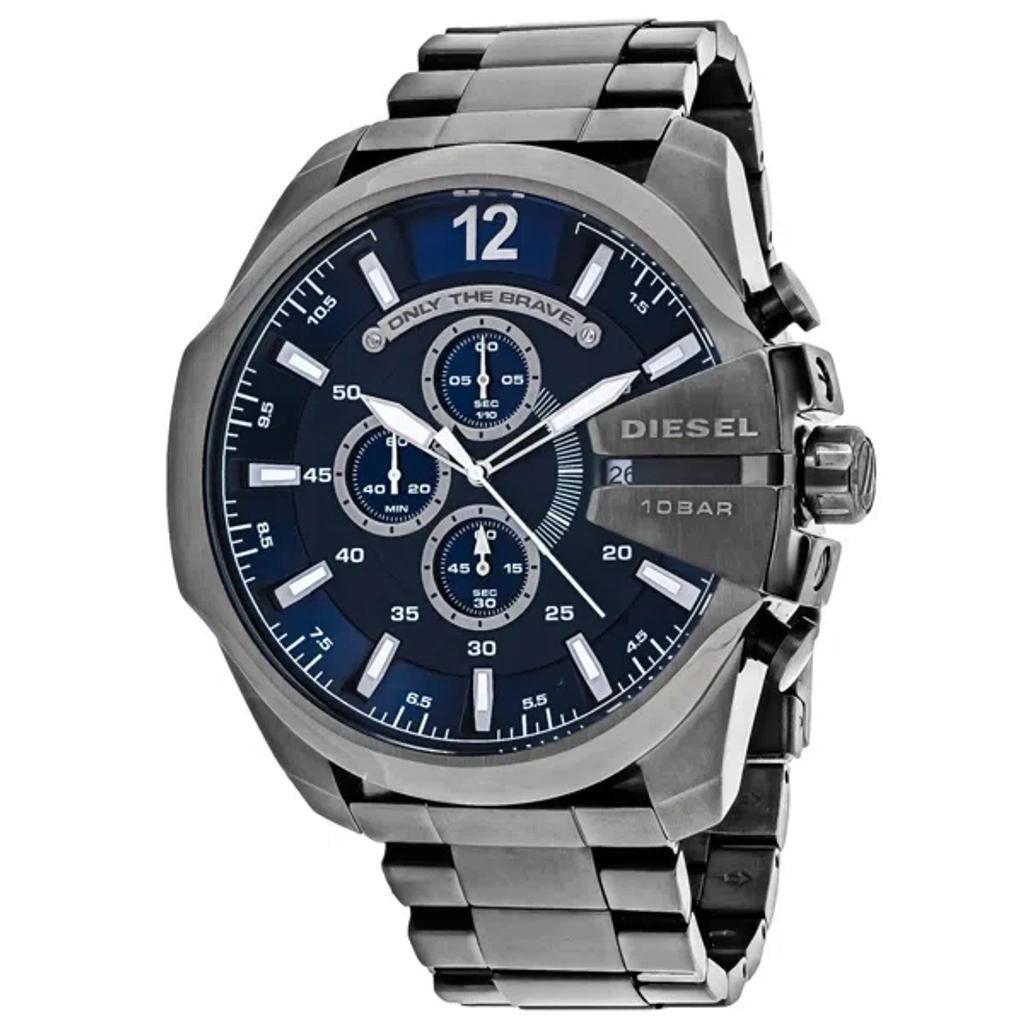 Diesel Men's Mega chief  Blue Dial Watch - DZ4329 Male Product Image