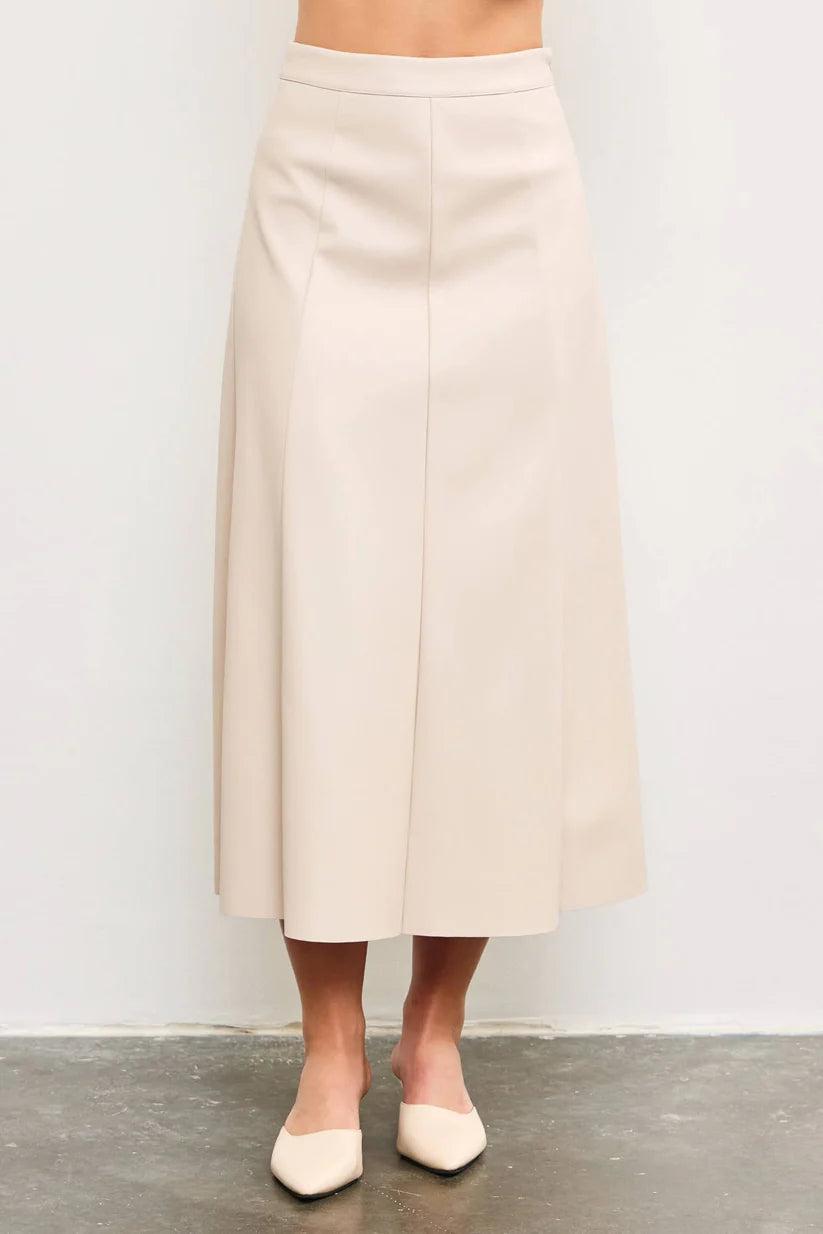 A Line Vegan Leather Maxi Skirt Product Image