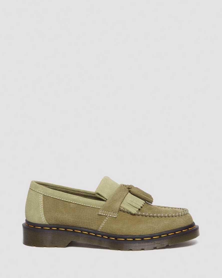 Adrian Tumbled Nubuck Leather Tassel Loafers Product Image