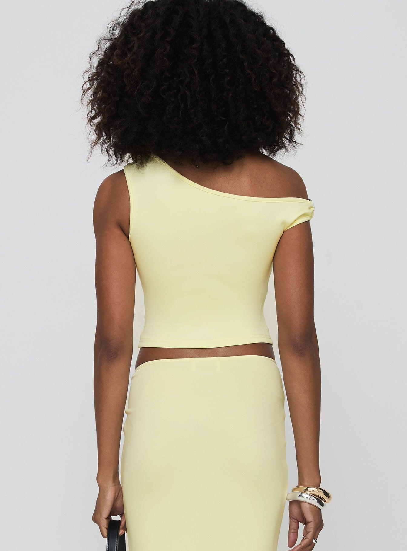 Rios One Shoulder Top Cream Product Image