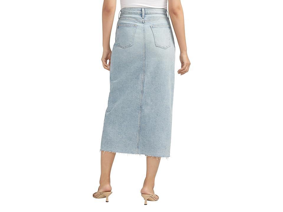 Silver Jeans Co. Denim Midi Skirt L34112ACS174 (Indigo) Women's Skirt Product Image