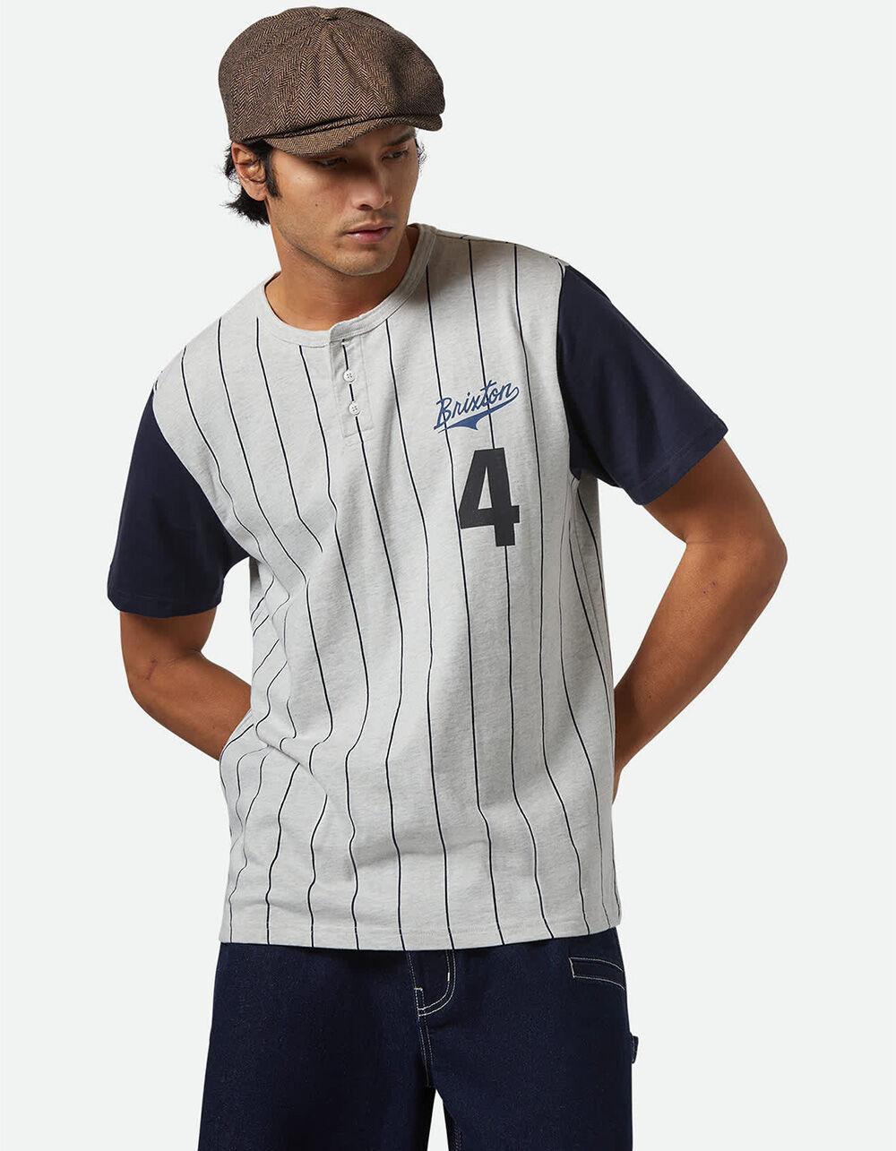 BRIXTON The League Mens Baseball Tee - HEATHER GRAY Product Image
