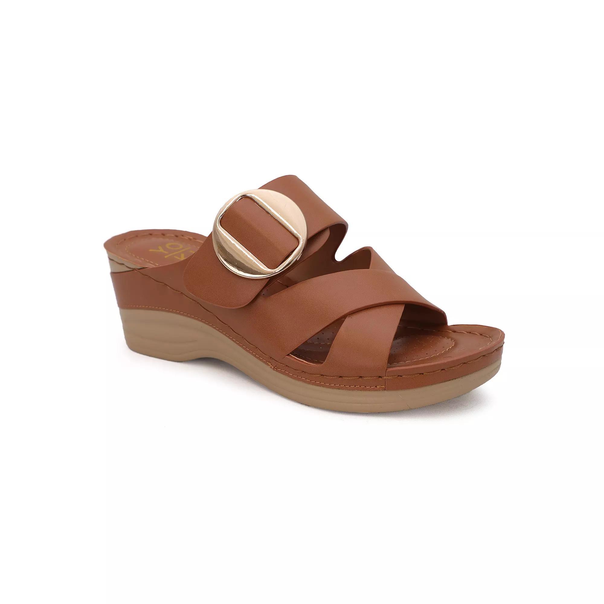 Yoki Irena Women's Wedge Sandals, Size: 10, Red Product Image