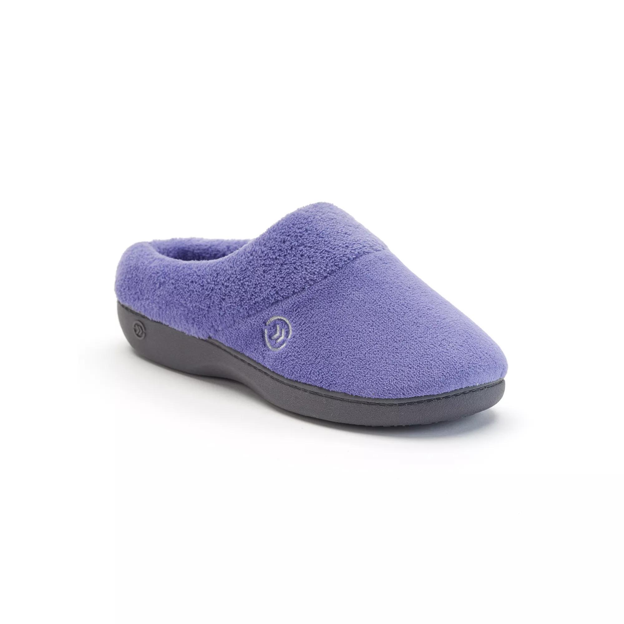 isotoner Mixed Microterry Hoodback Womens Slippers Product Image