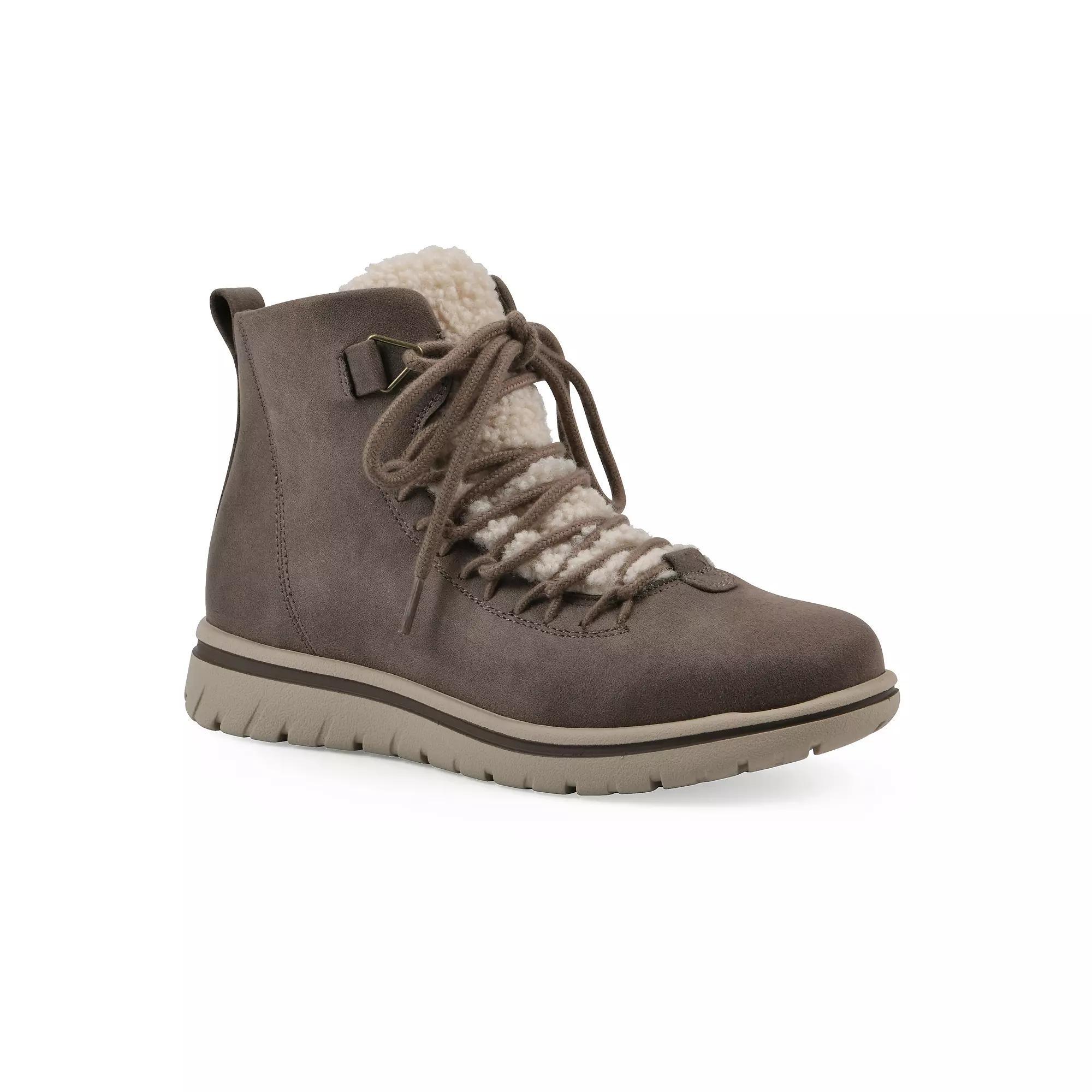 Cliffs by White Mountain Happiest Women's Booties, Size: 8 Wide, Grey Fabric Product Image