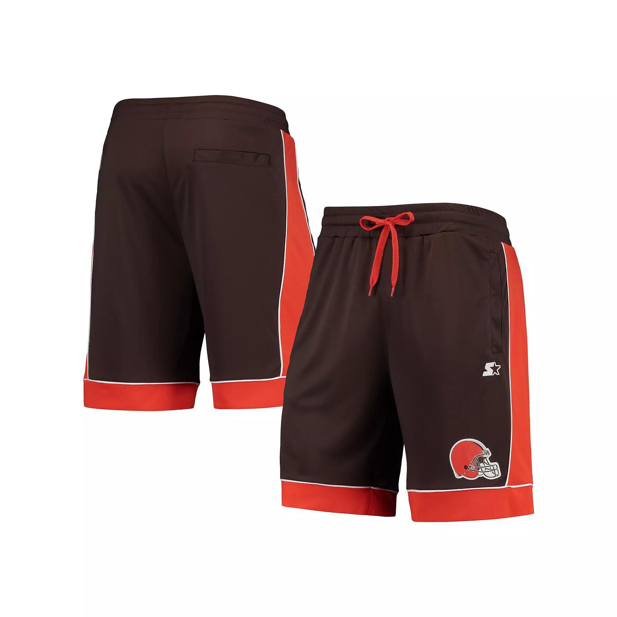 Men's Starter Brown/Orange Cleveland Browns Fan Favorite Fashion Shorts, Size: Small Product Image