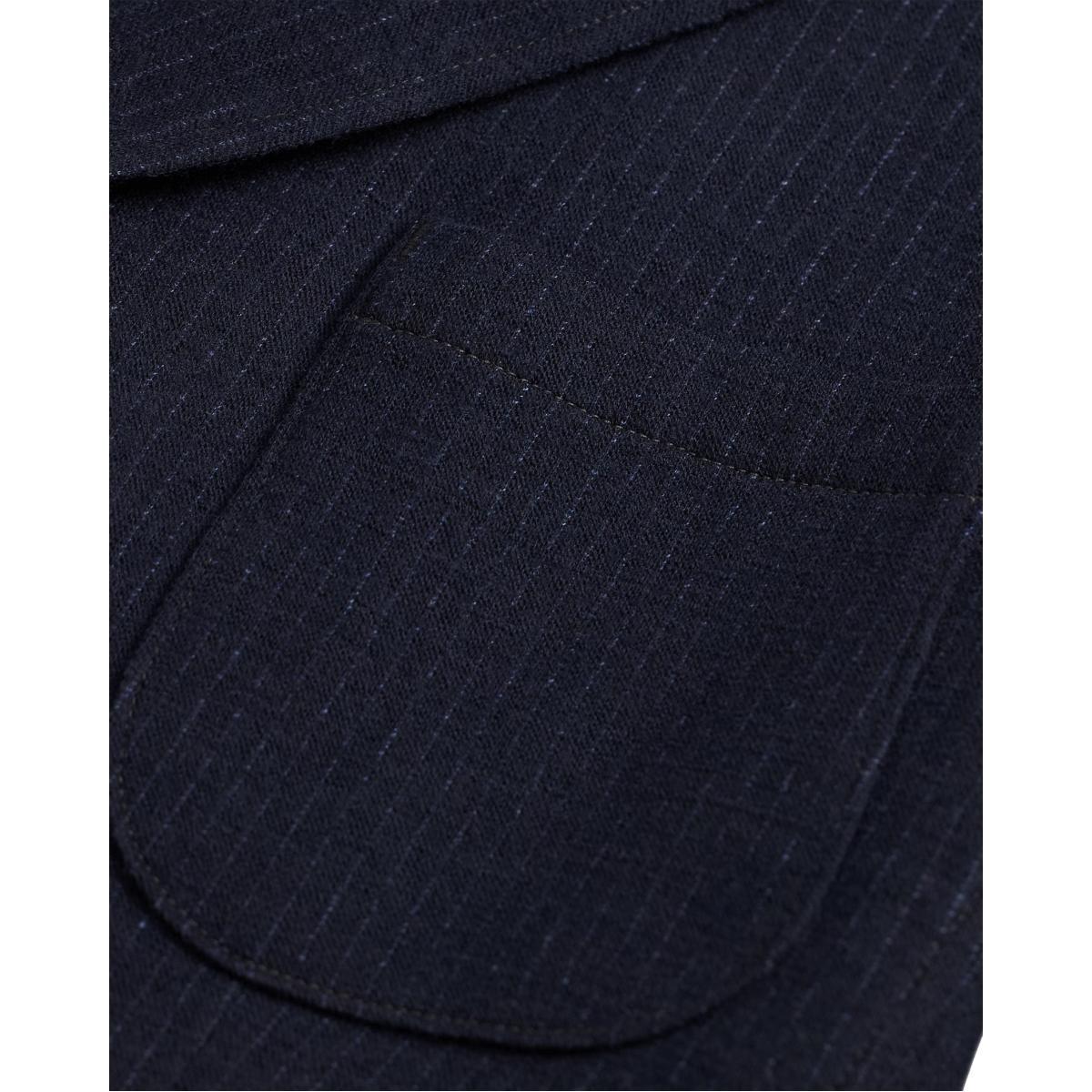 Unconstructed Jacquard-Knit Sport Coat Navy Multi Product Image