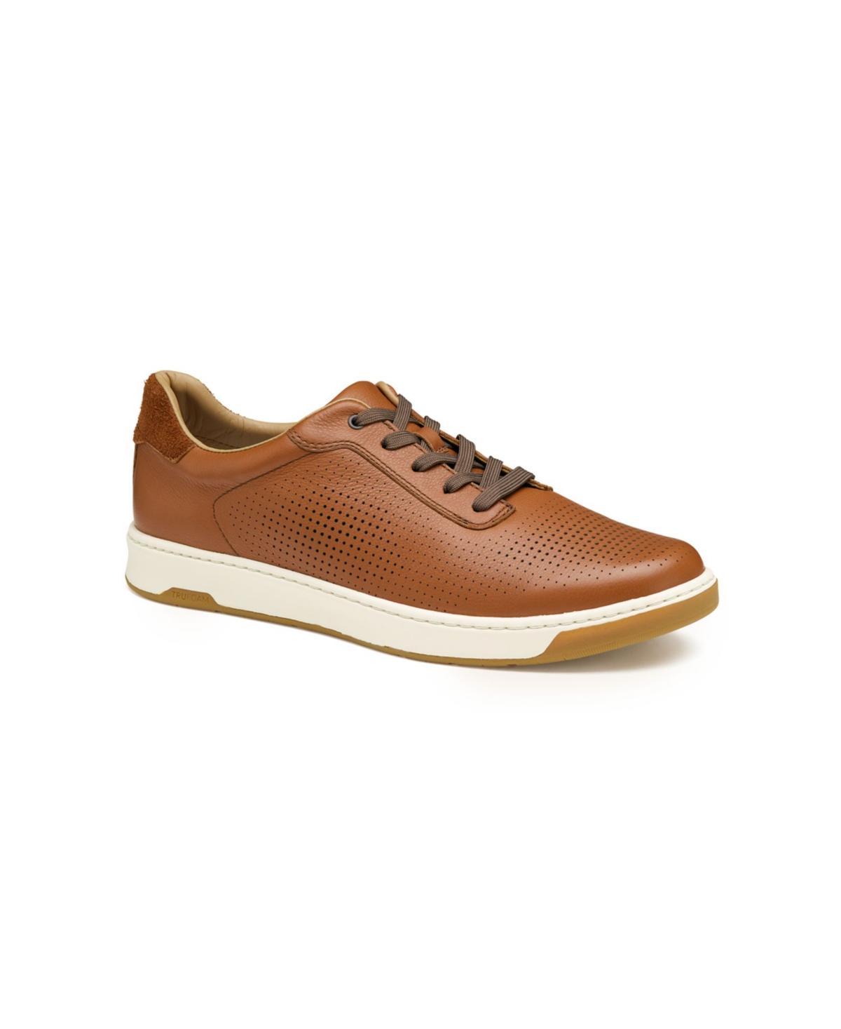Johnston  Murphy Mens Daxton Perforated Leather U-Throat Lace Up Sneakers Product Image