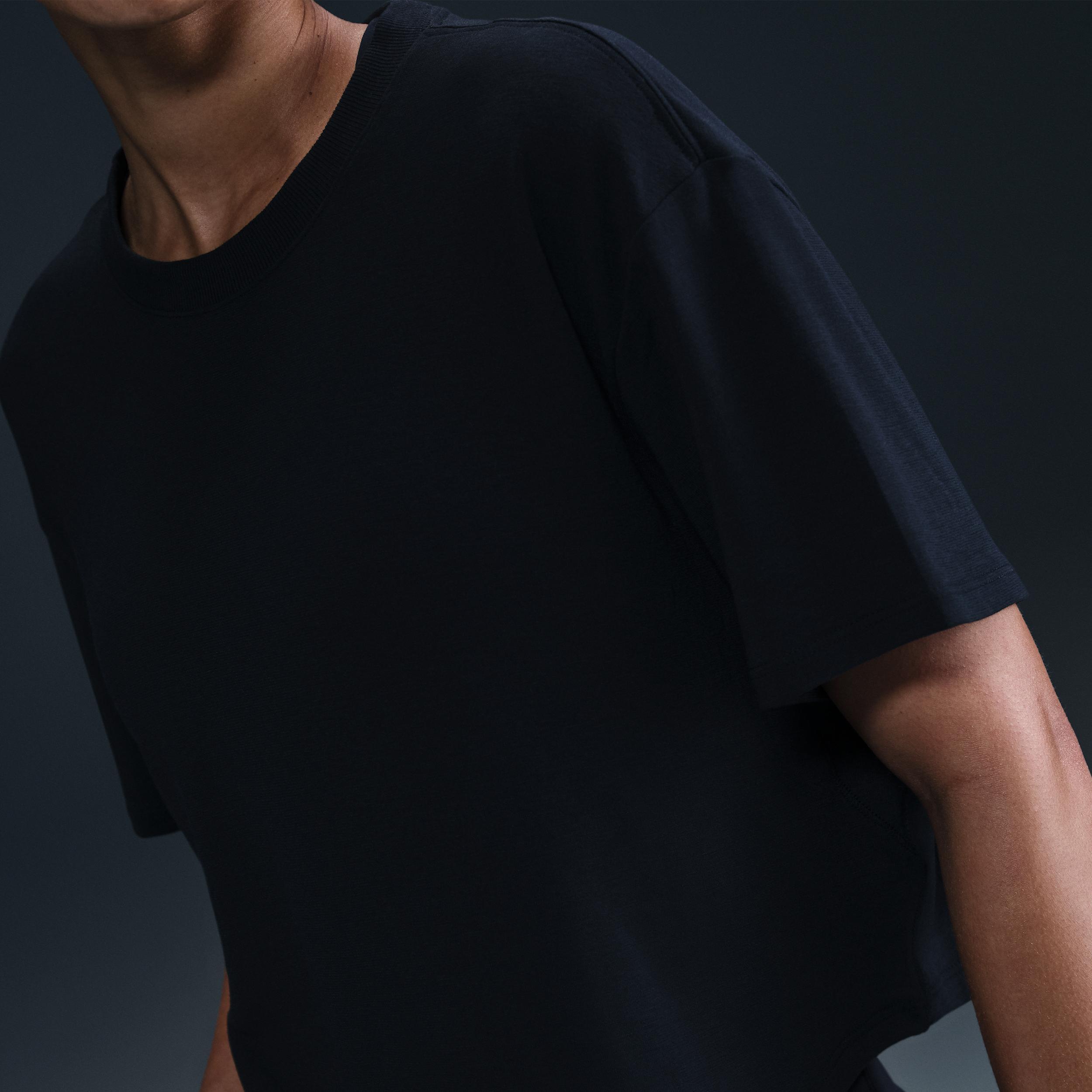 Women's Nike Relaxed Dri-Fit Cropped Top, Size: XL, Black Product Image