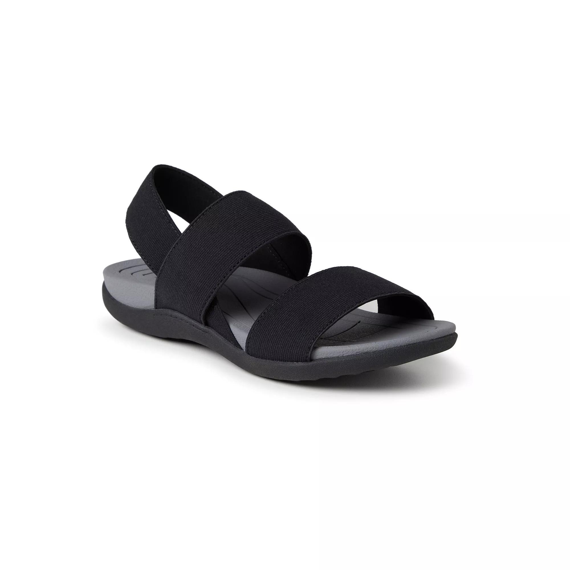 Original Comfort by Dearfoams Sloane Low Foam Back Strap Women's Sandals, Size: 7, Black Product Image