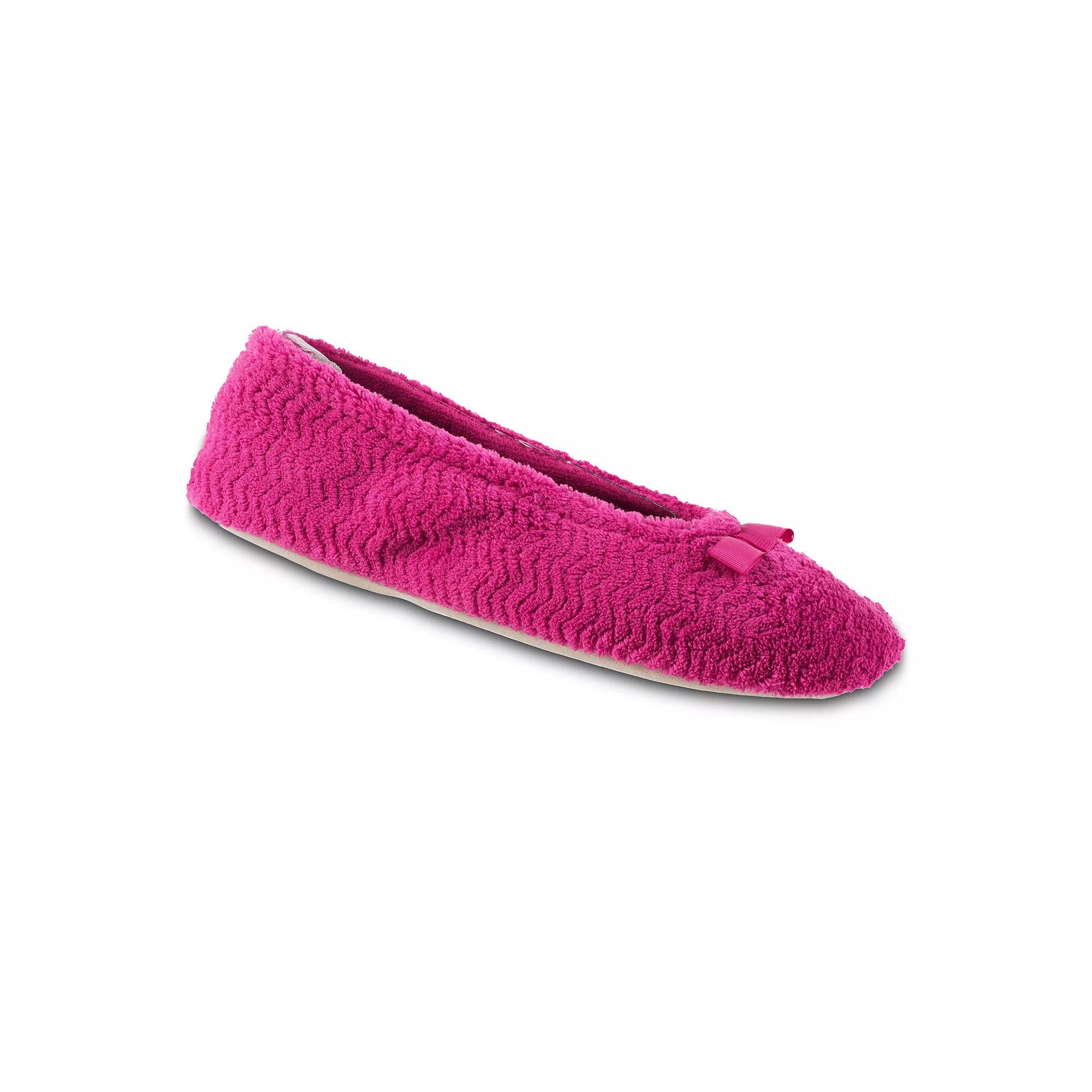 isotoner Chevron Women's Ballet Slippers, Size: Medium, Brown Product Image