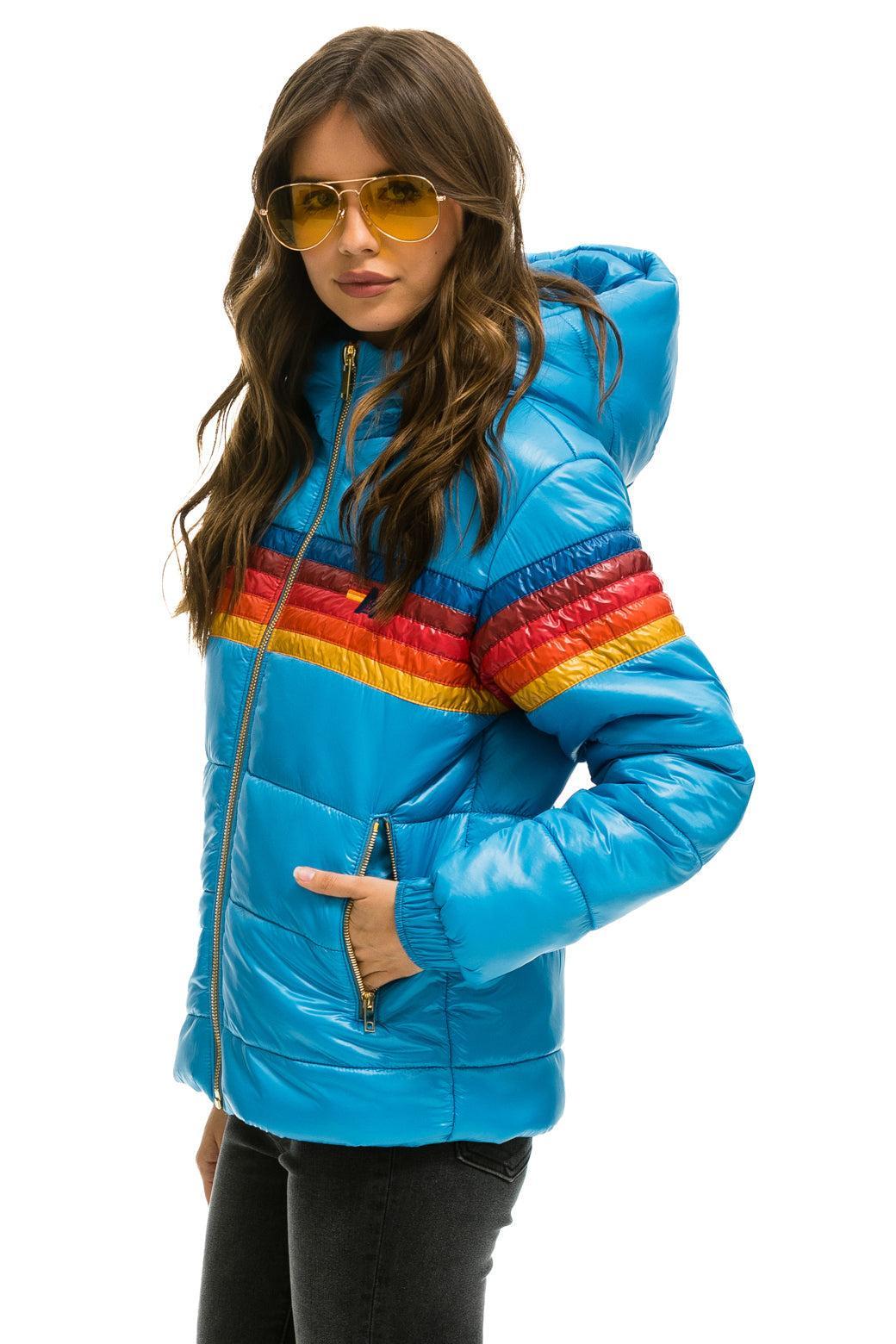 5 STRIPE LUXE TREKKER JACKET - GLOSSY OCEAN Female Product Image