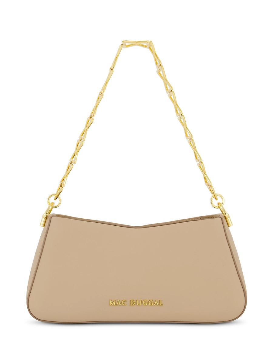 Womens Medium Chain-Link & Leather Shoulder Bag Product Image