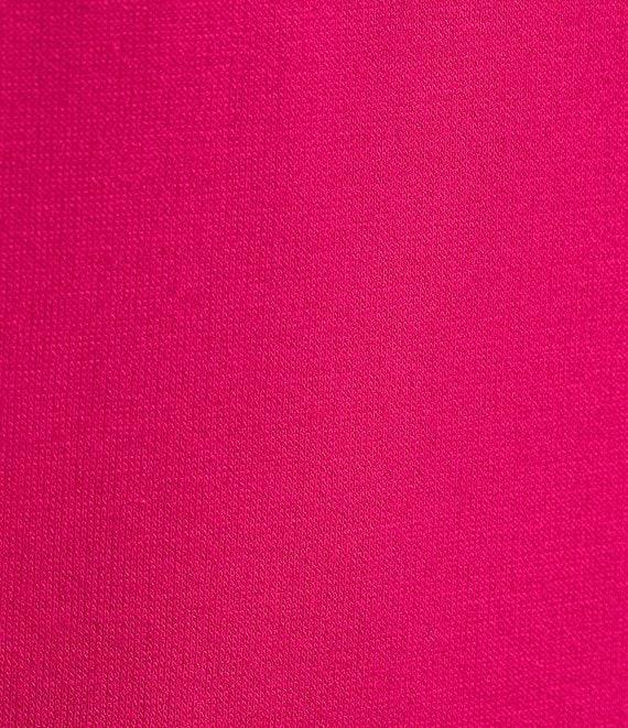 Ali Miles Petite Size Knit Round Neck Short Puff Sleeve Tunic Product Image