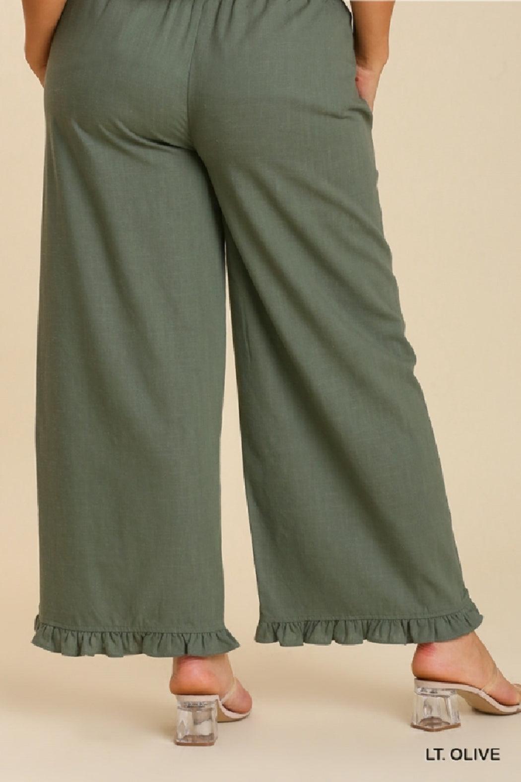 Ruffle Hem Pant Curvy Product Image