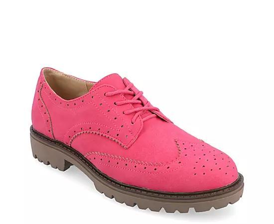 Journee Claudiya Tru Comfort Foam Womens Oxford Shoes Brown Product Image