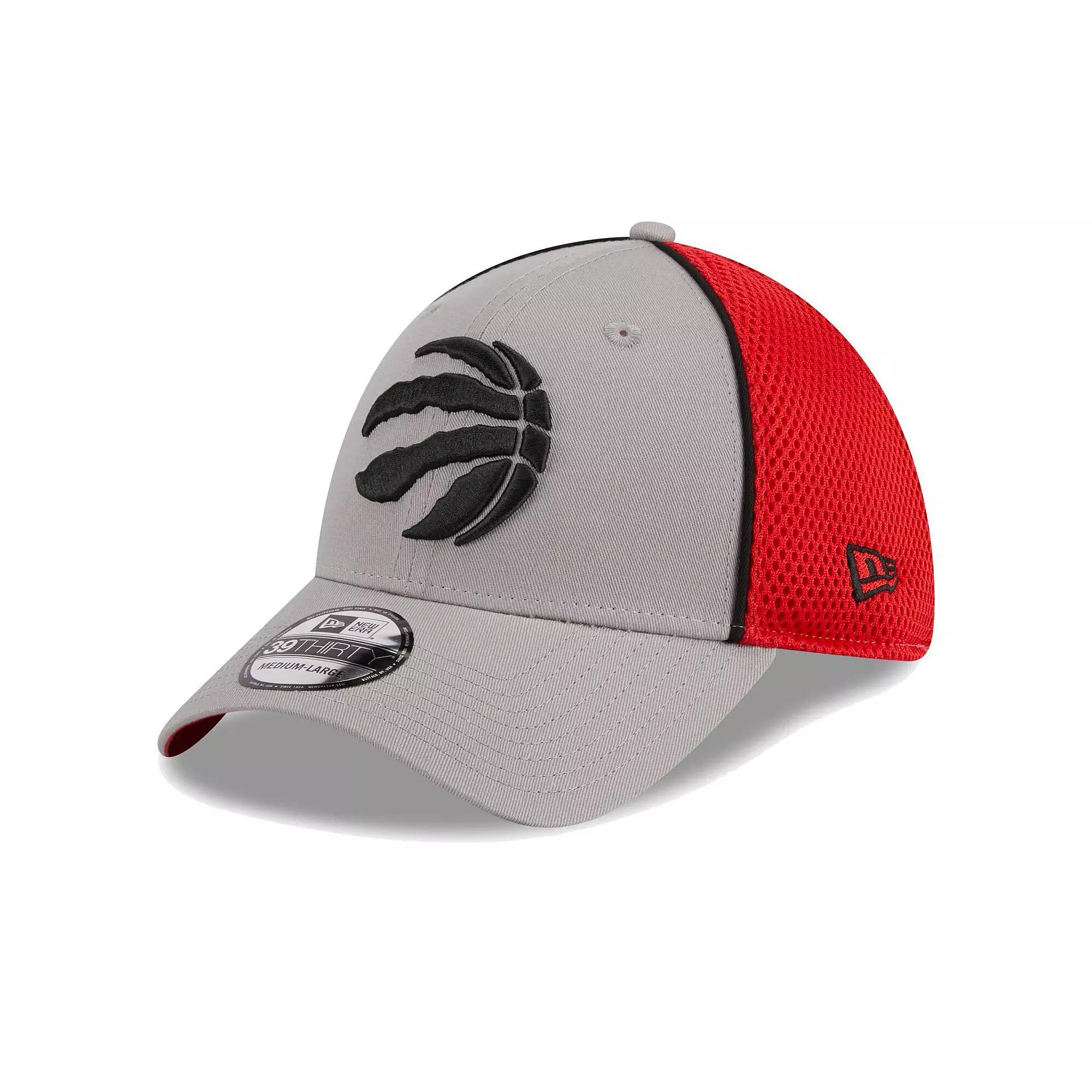 Men's New Era Gray/Red Toronto Raptors Piped Two-Tone 39THIRTY Flex Hat, Size: Medium/Large, Rpt Grey Product Image