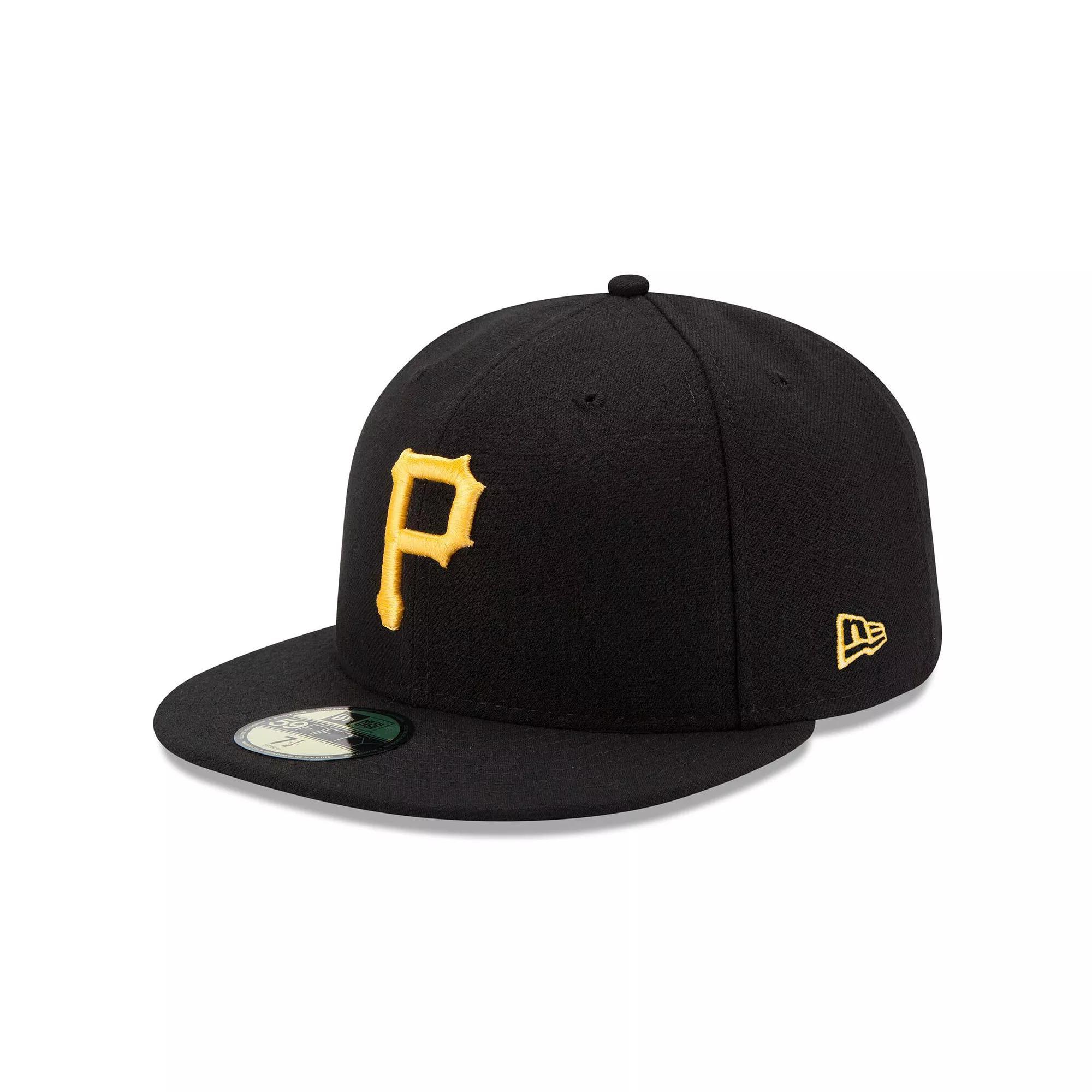 Men's New Era Black Pittsburgh Pirates Game Authentic Collection On-Field 59FIFTY Fitted Hat, Size: 7 1/8 Product Image
