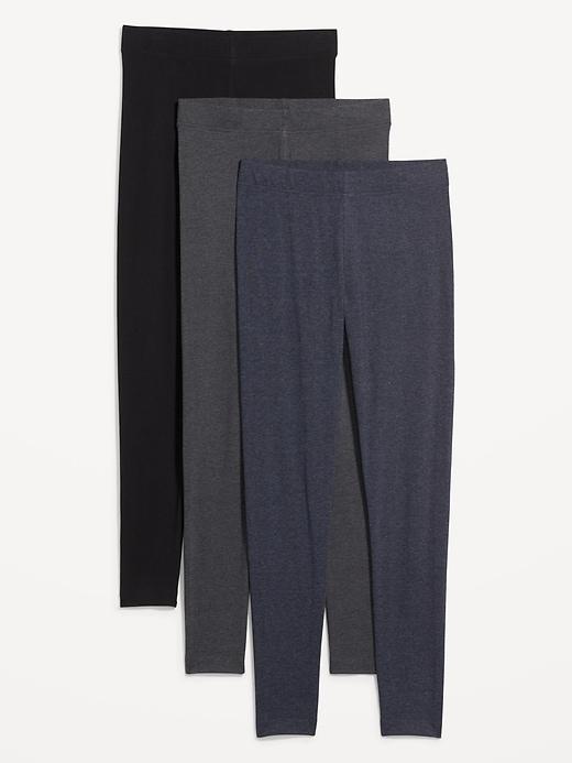 High-Waisted Fashion Layering Leggings 3-Pack Product Image