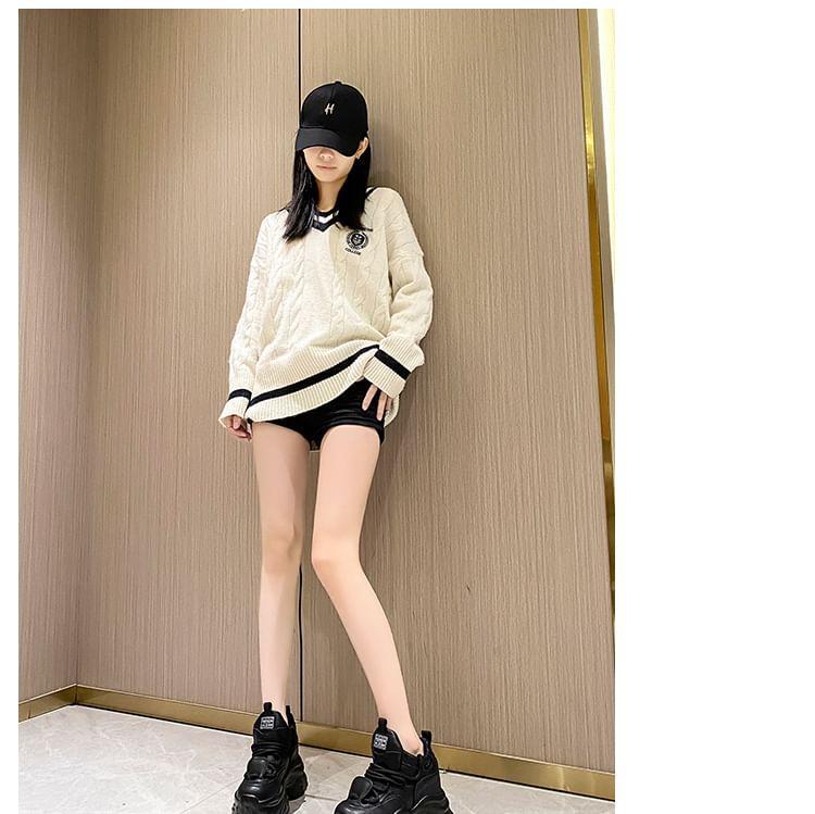 Platform Hidden Wedge Plain Lace-Up Faux Leather Sneakers Product Image