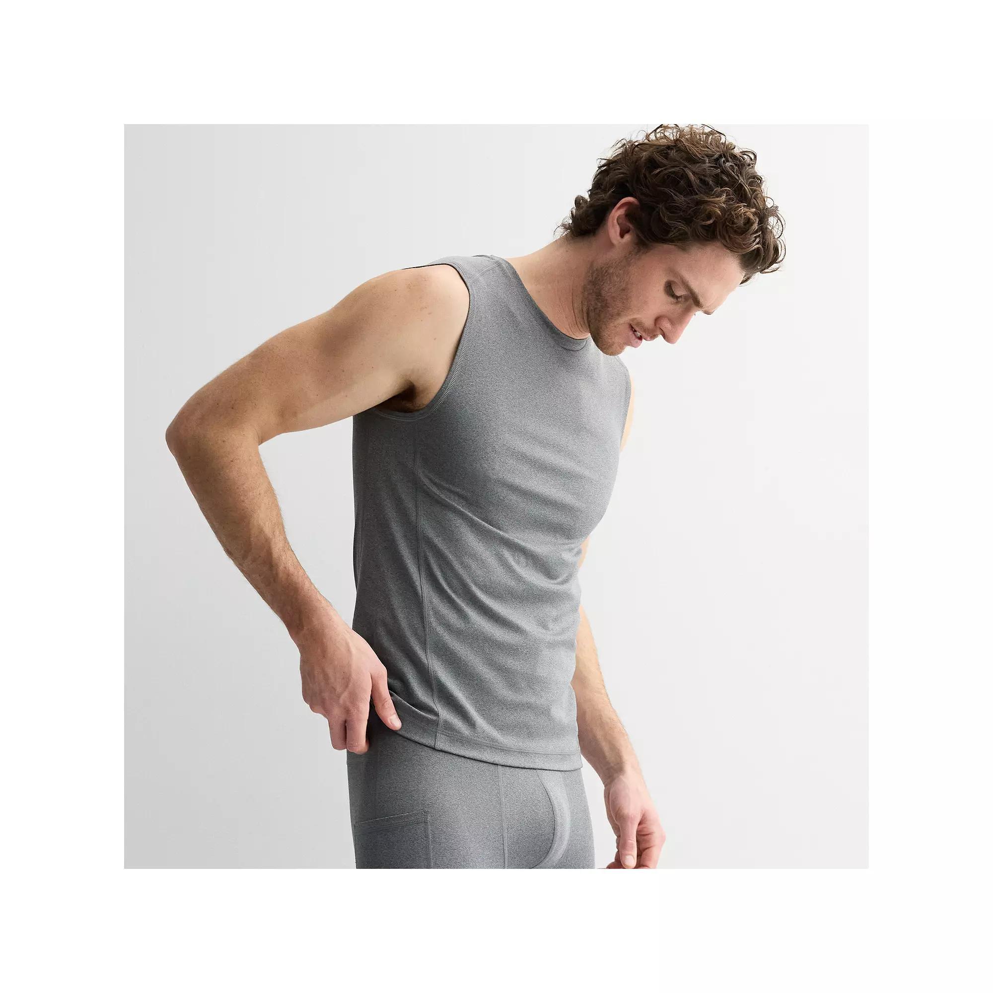 Men's Tek Gear® Base Layer Tank Top, Size: Small, Grey Texture Product Image