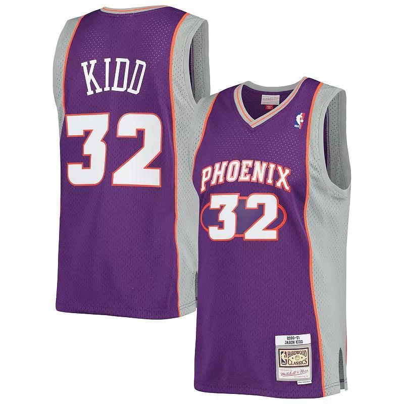 Men's Mitchell & Ness Jason Kidd Purple Phoenix Suns Big & Tall Hardwood Classics 2000-01 Swingman Jersey, Size: 3XLT, Phx Purple Product Image