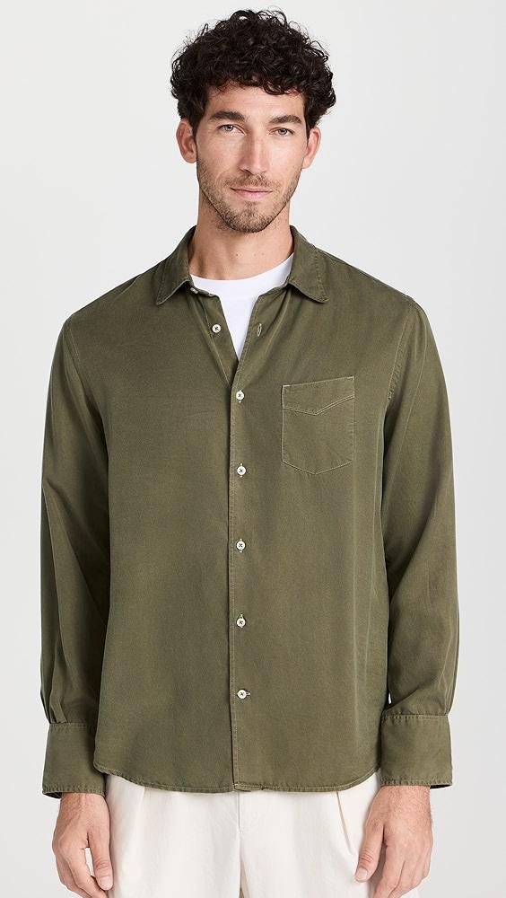 Officine Generale Benoit Garment Dye Contrast Stitch Shirt | Shopbop Product Image