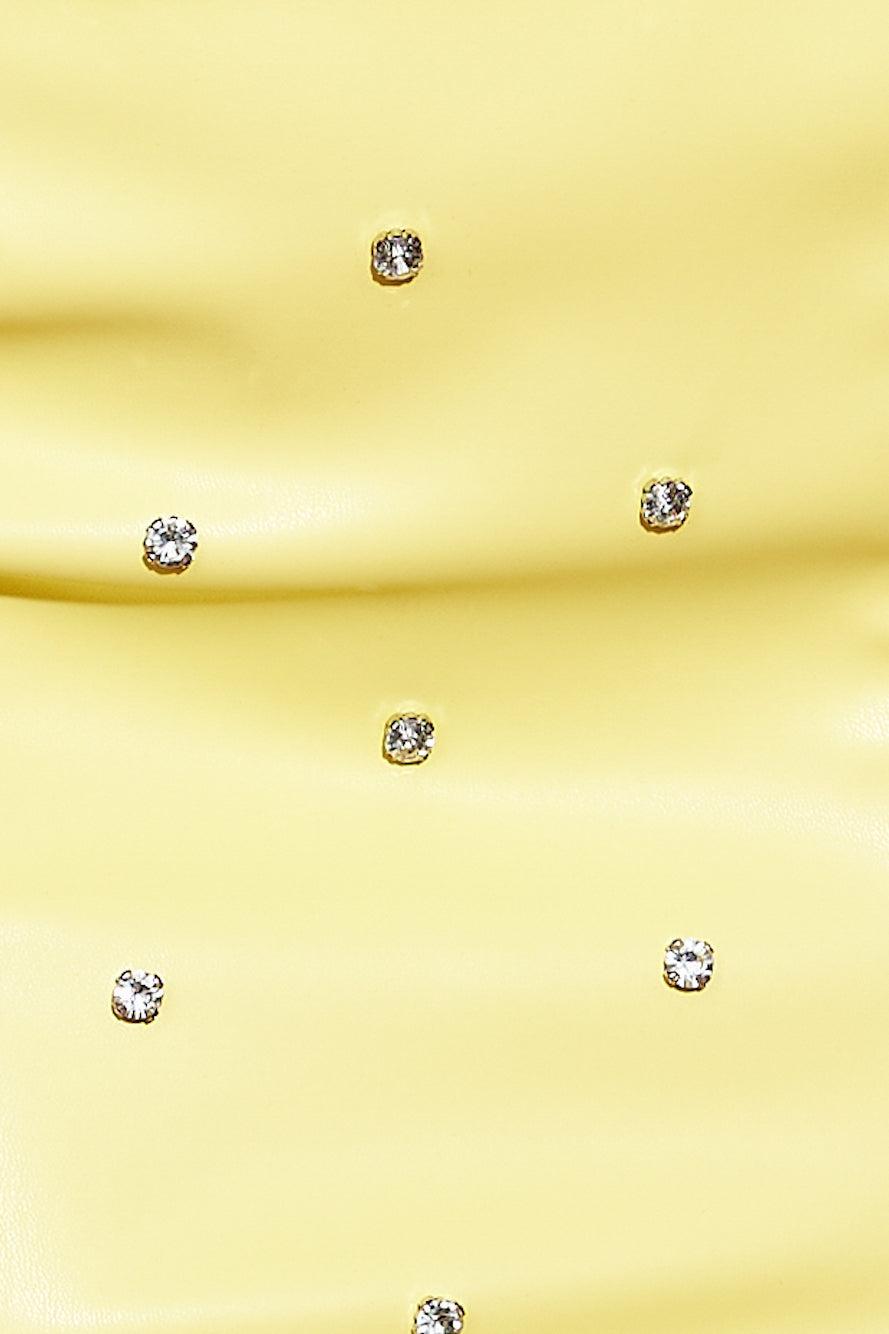 Luxe Sparkle Mini Skirt Yellow Product Image