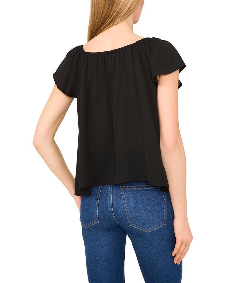 Ruffled V Neck Top Product Image