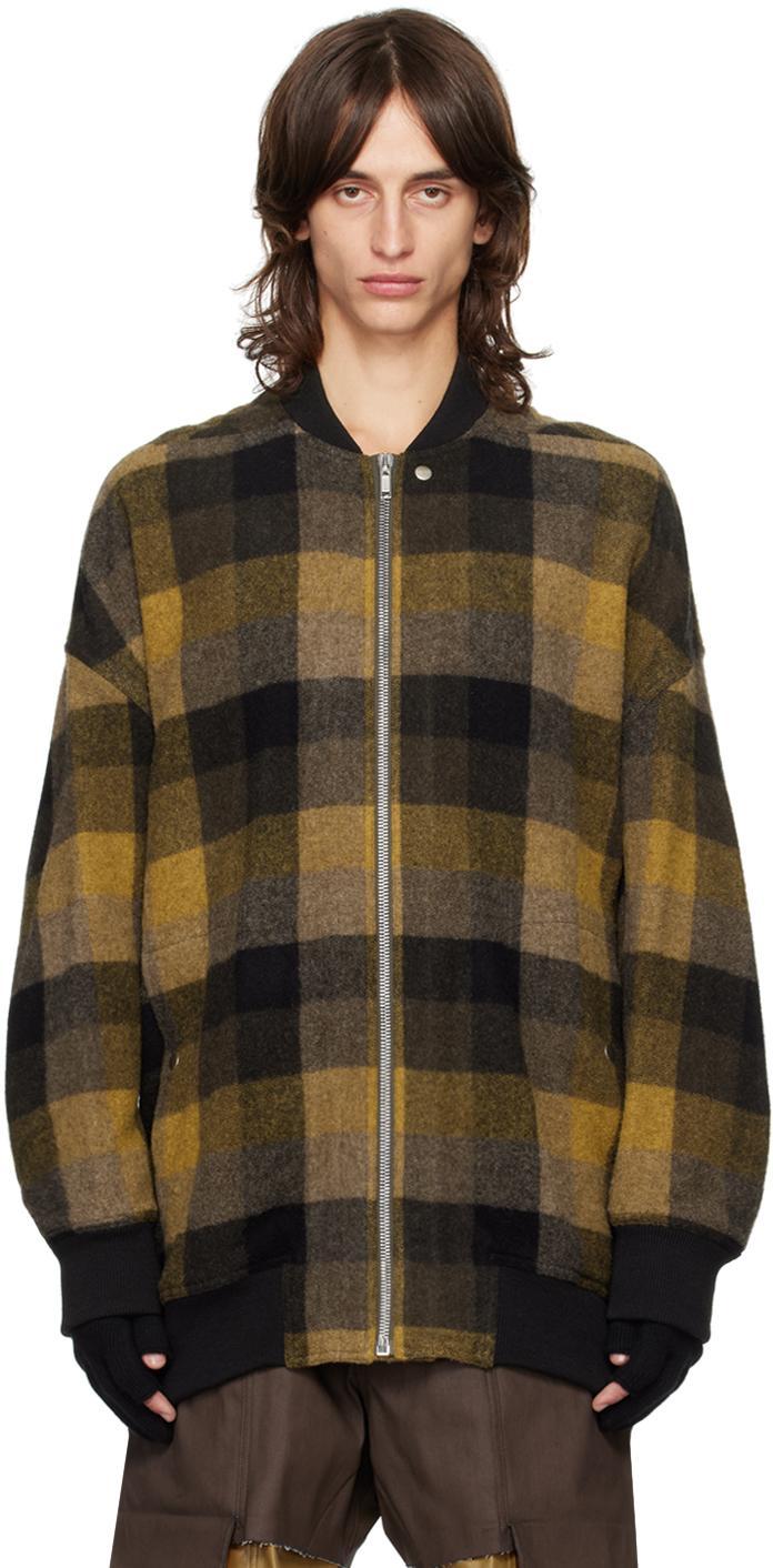 RICK OWENS Check-pattern Jacket In 62p Honey Plaid Product Image