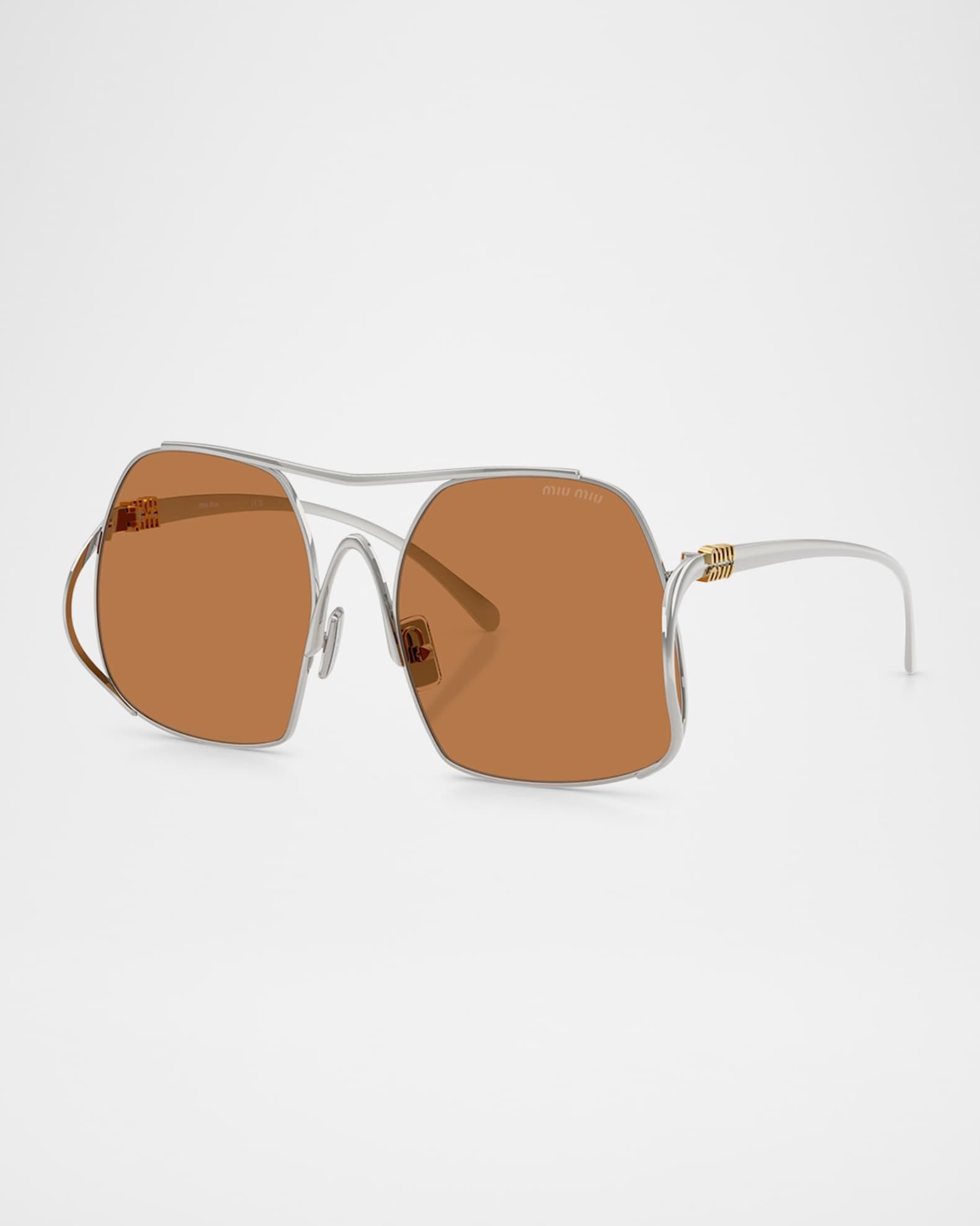 MU A55S Steel Square Sunglasses Product Image