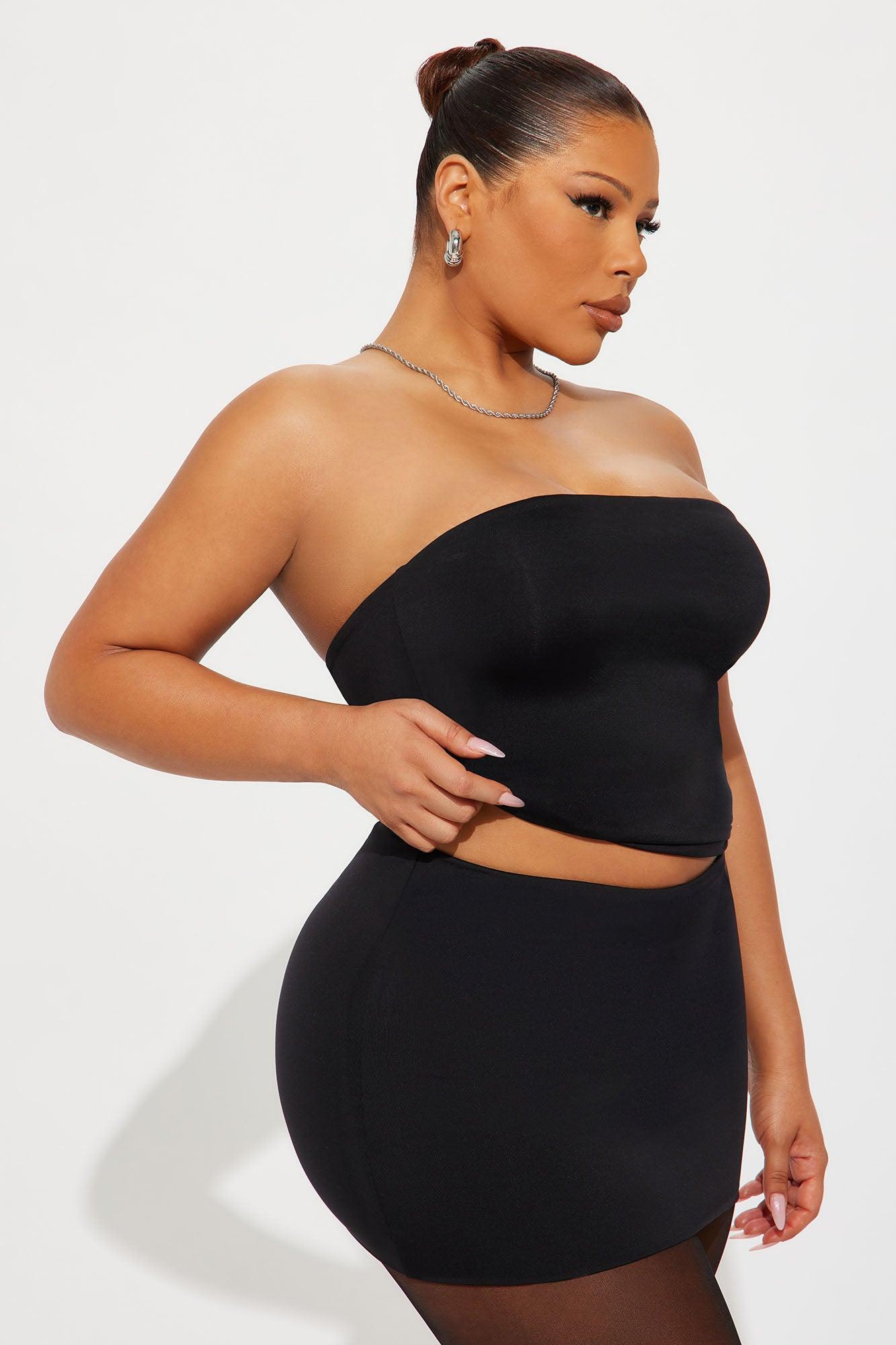 Contour Double Lined Tube Top - Black Product Image