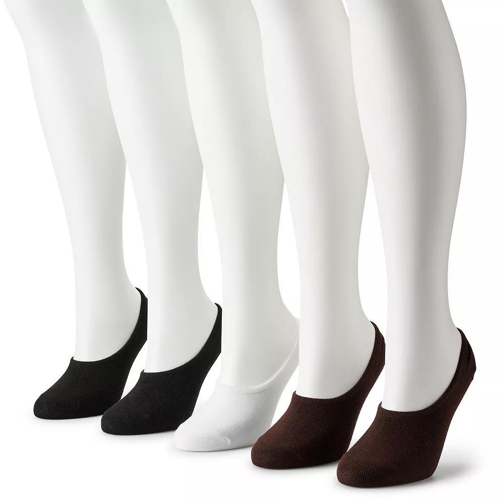 Women's Sonoma Goods For Life® 5-Pack Solid Monochrome Liner Socks, Size: 9-11, Neutral Product Image