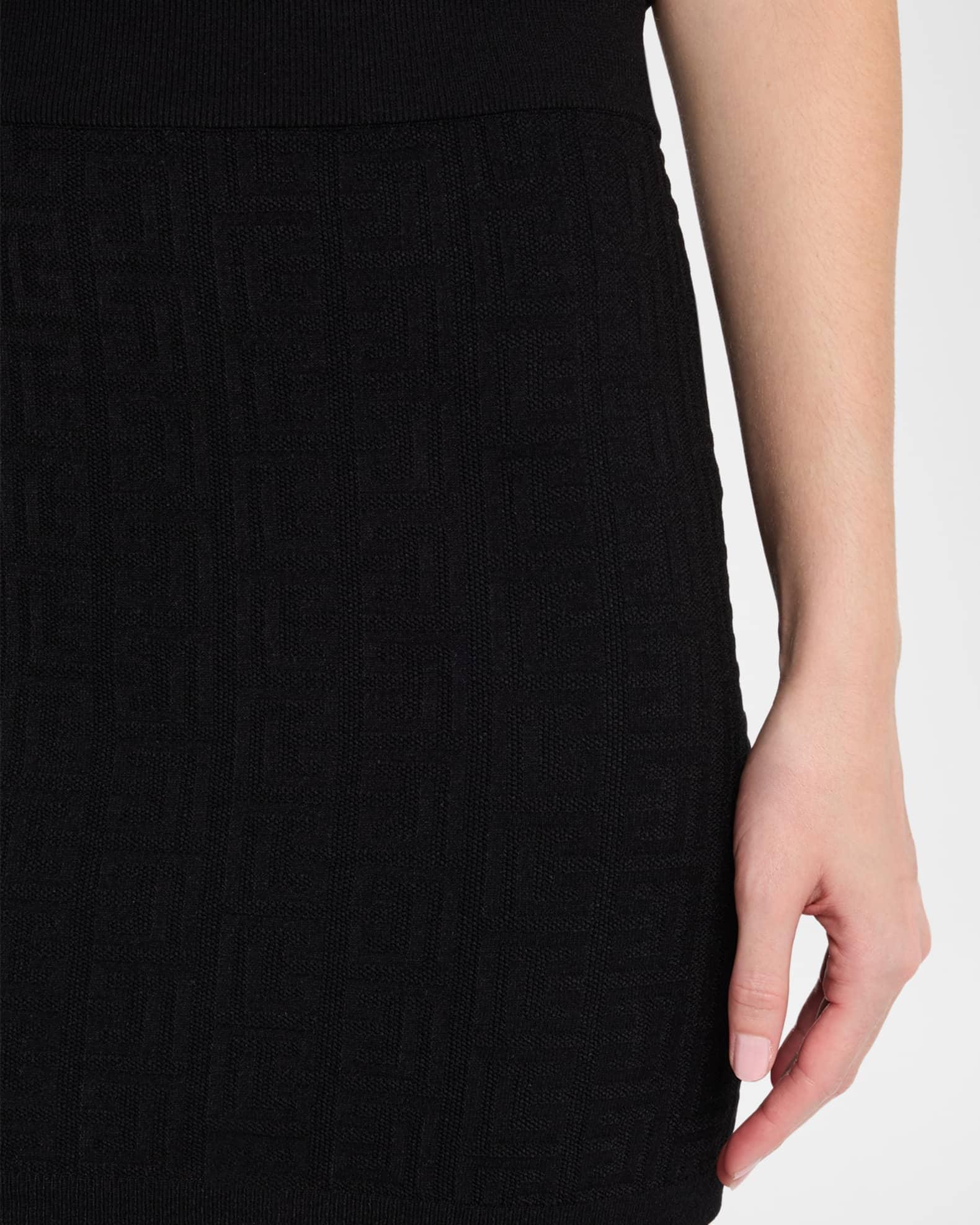 Monogram Knit Mini Pencil Skirt Product Image