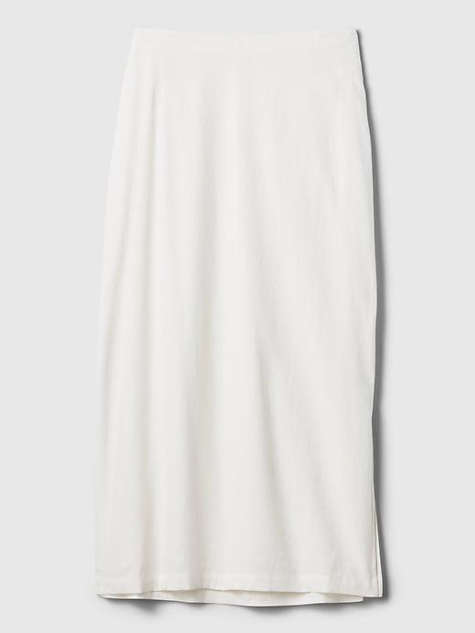 Linen-Blend Maxi Skirt Product Image