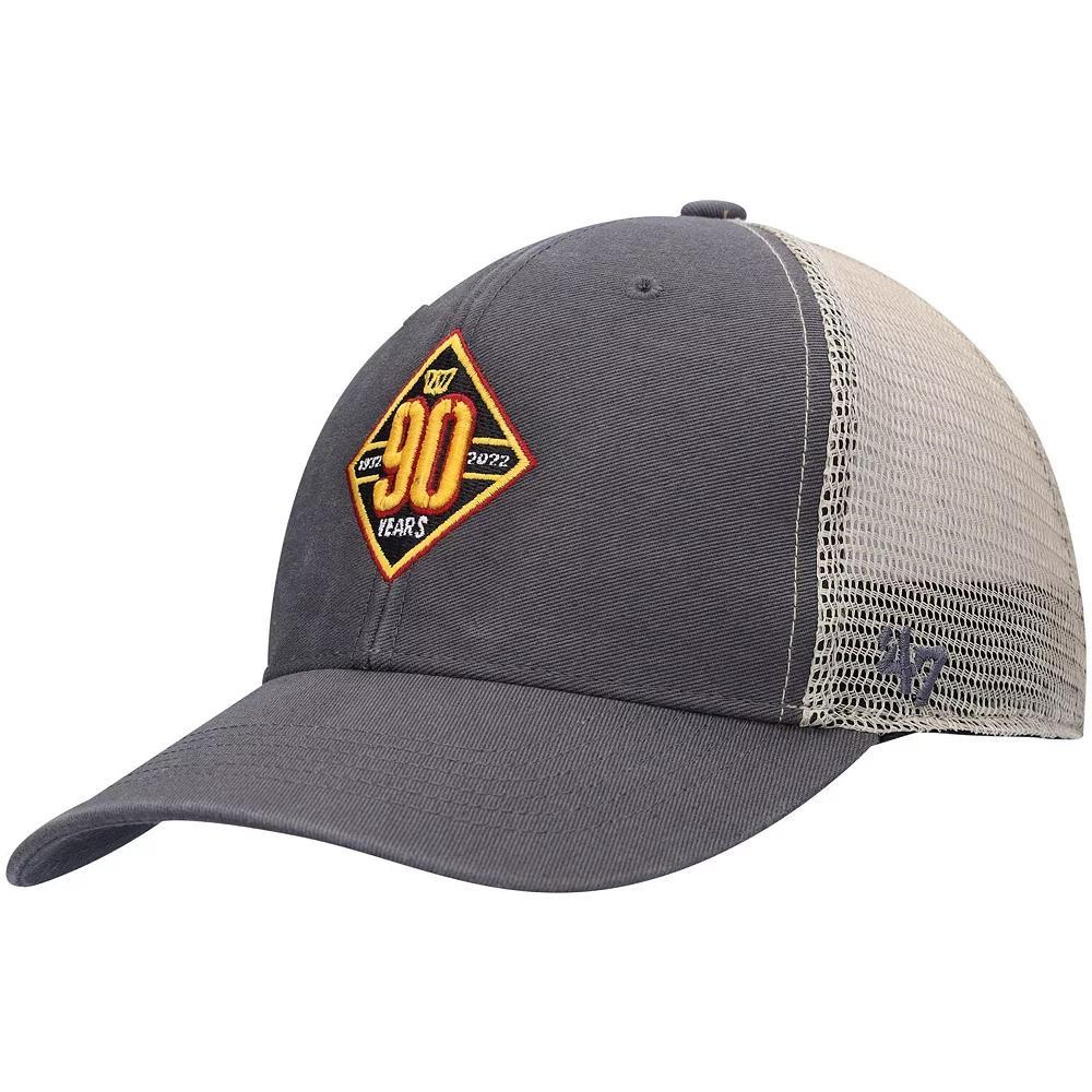 Men's '47  Charcoal/Natural Washington Commanders 90th Season MVP Trucker Snapback Hat, Wft Charco Product Image