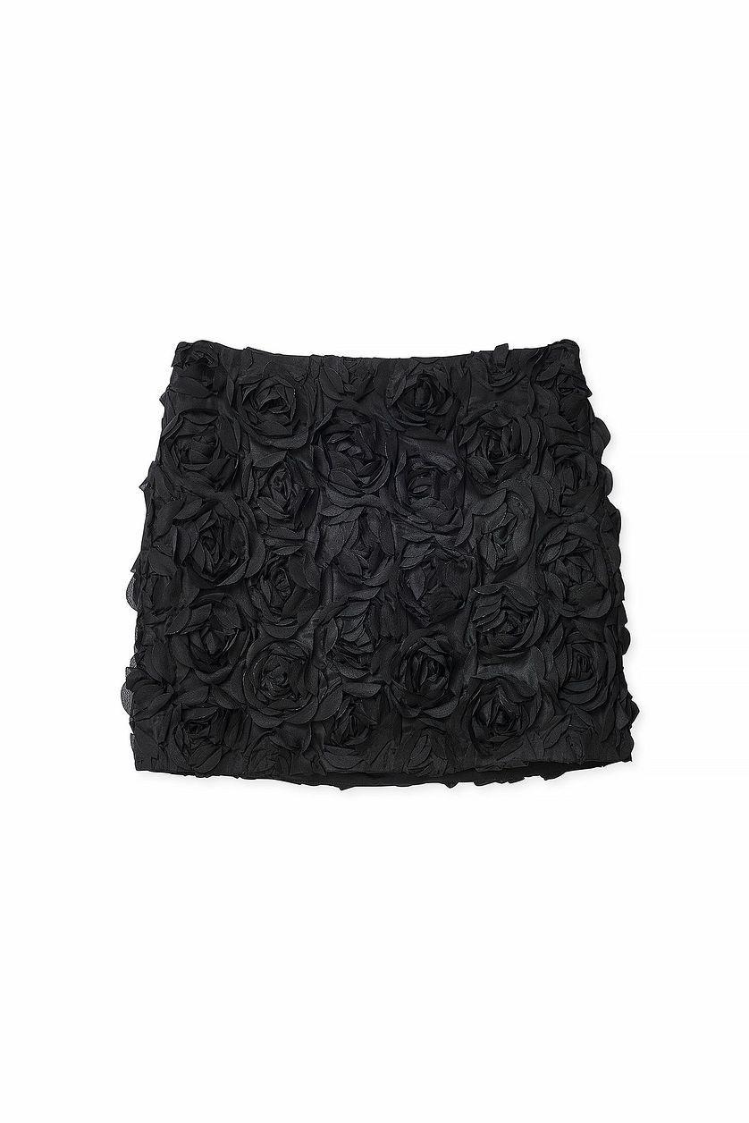 Flower Details Mini Skirt Product Image