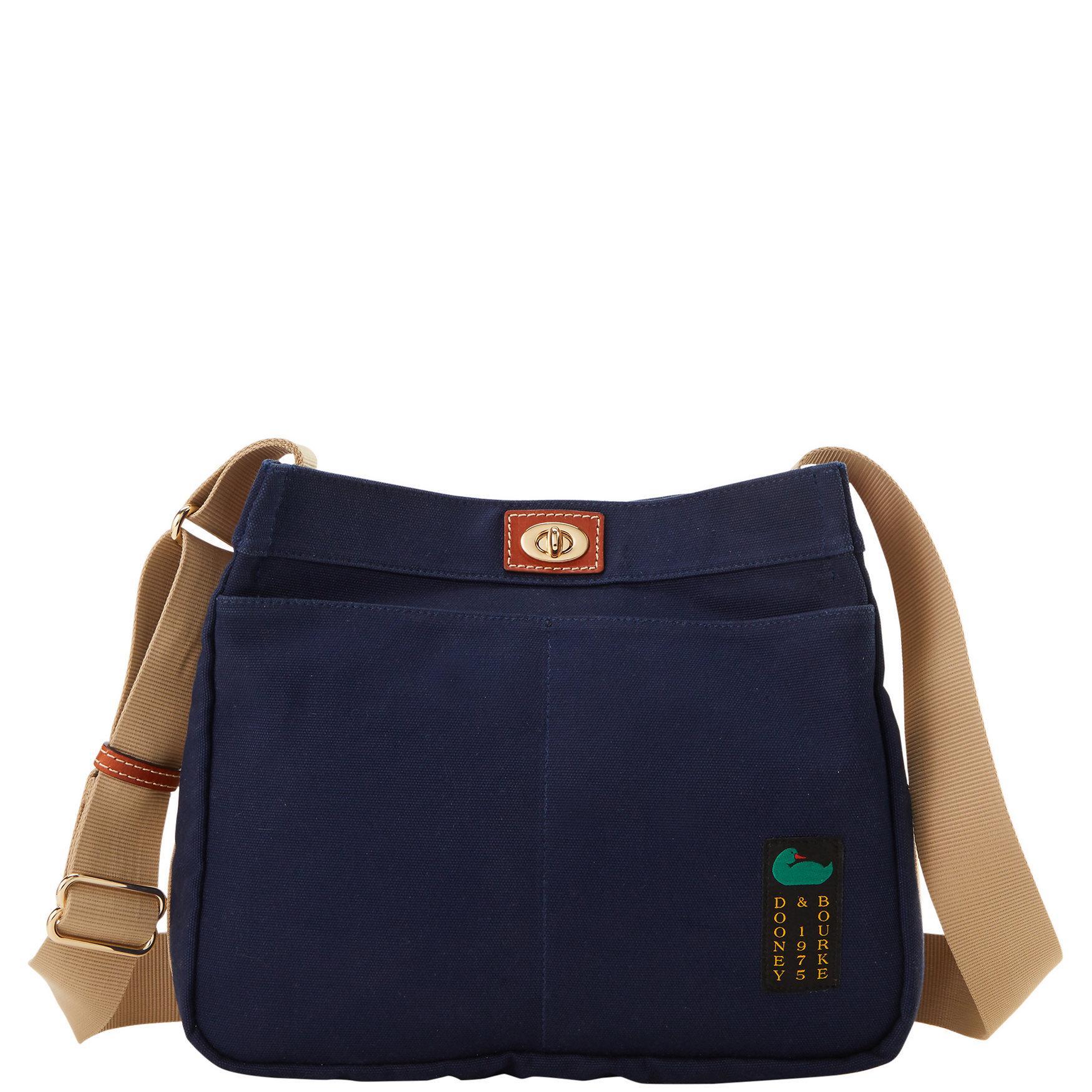 Dooney & Bourke Womens Canvas Fabric Crossbody 32 Bag in Navy Product Image