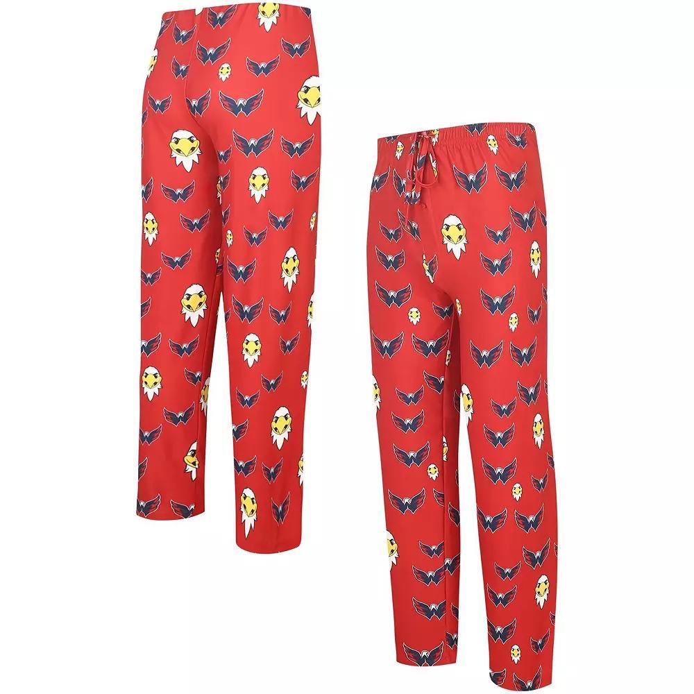 Men's Concepts Sport Red Washington Capitals Gauge Allover Print Knit Sleep Pants, Size: Large Product Image
