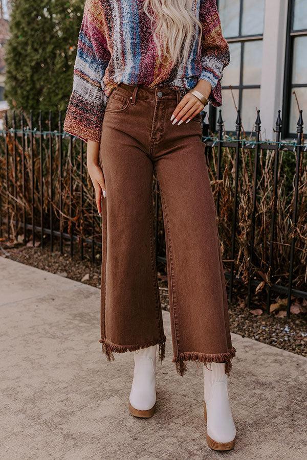 Risen Utopia High Waist Straight Leg Jean in Chocolate Product Image