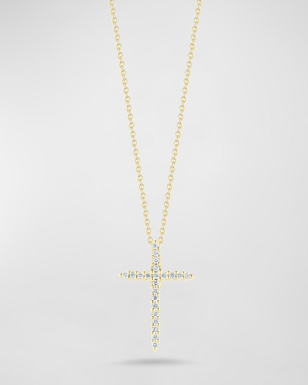 Womens Tiny Treasures 0.1 TCW Diamond & 18K White Gold Cross Pendant Necklace Product Image