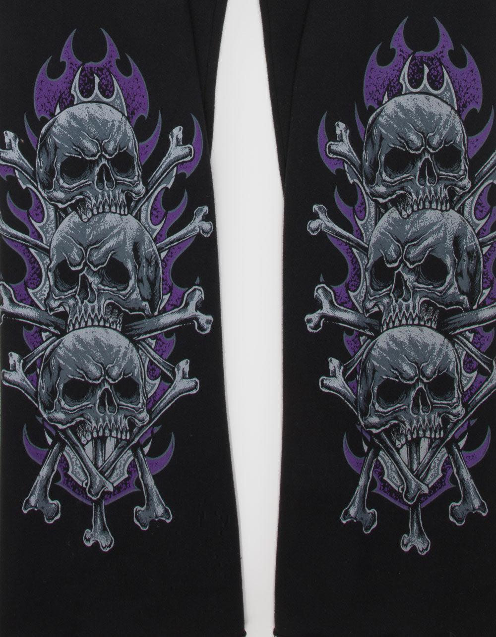 AFFLICTION Skeleton Mens Wide Leg Sweatpants - BLACK Product Image