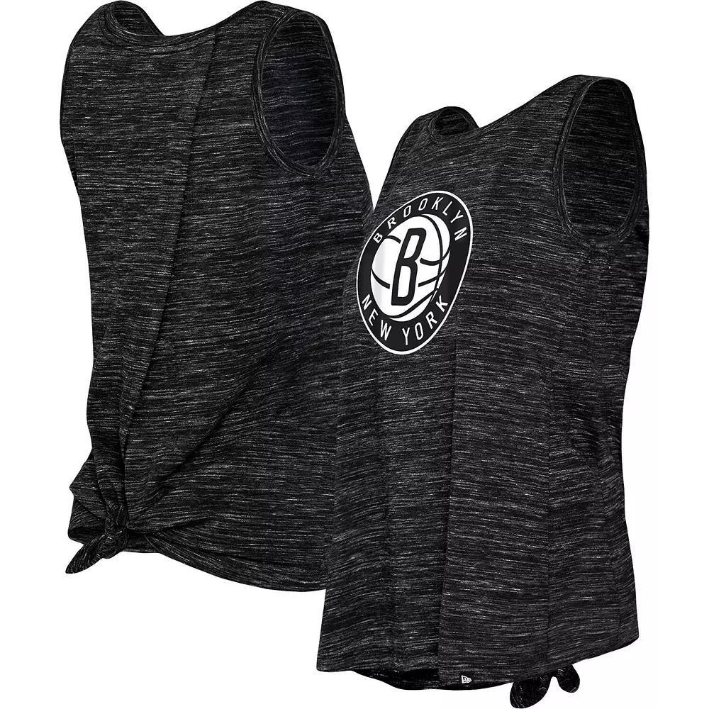 Women's New Era Black Brooklyn Nets Space Dye Active Tank Top, Size: Small Product Image