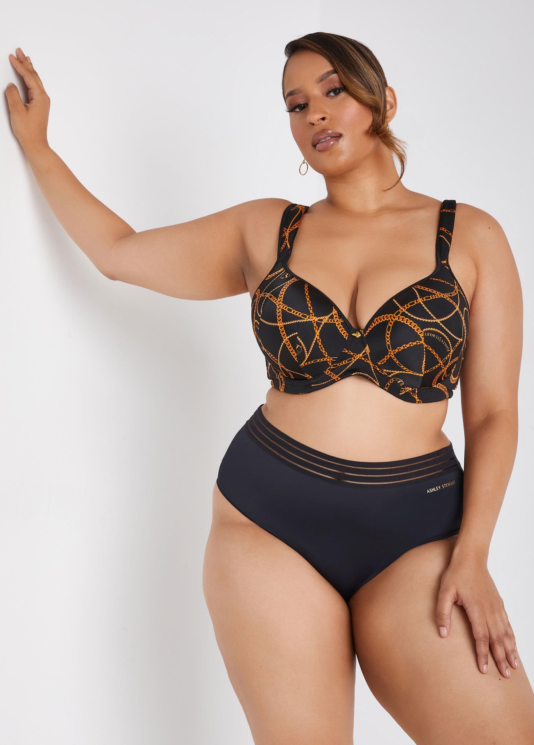 Plus Size Sheer Waist Briefs Ashley Stewart Product Image